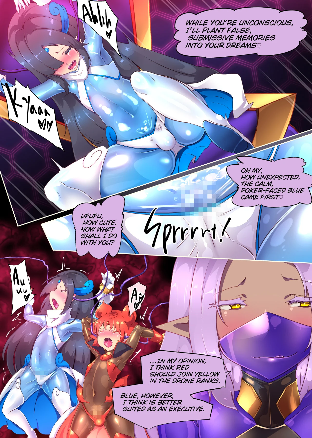 熱血女装少年ヒーローのキミがメンヘラ女にTSしてモブ♀戦闘員に堕ちる漫画 -邪淫TS洗脳 トランス・モブ・セントーインR- ファンタジー・性転換・女体化・変身ヒロイン サンプル28ページ目（やせうまロール）