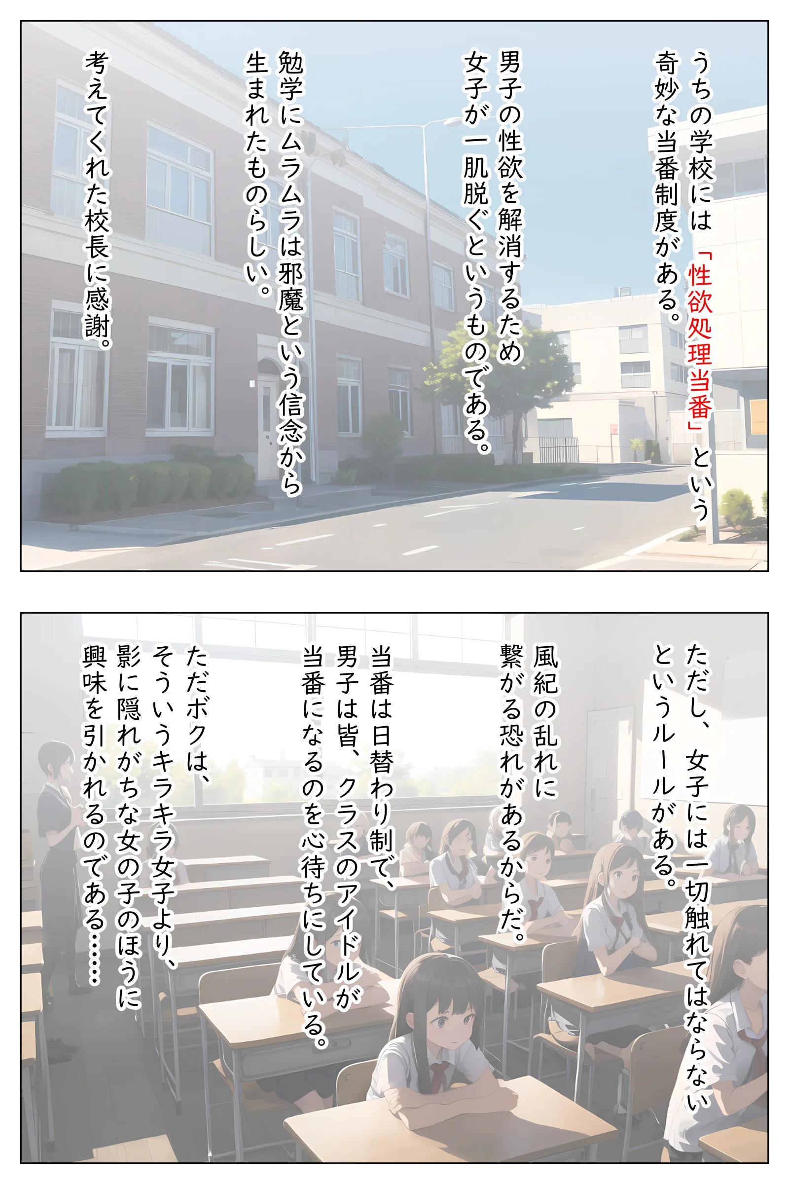 性欲処理で見抜きさせてくれる学校2 制服・学園もの・ぶっかけ サンプル4ページ目（Minuki Creating Machine）