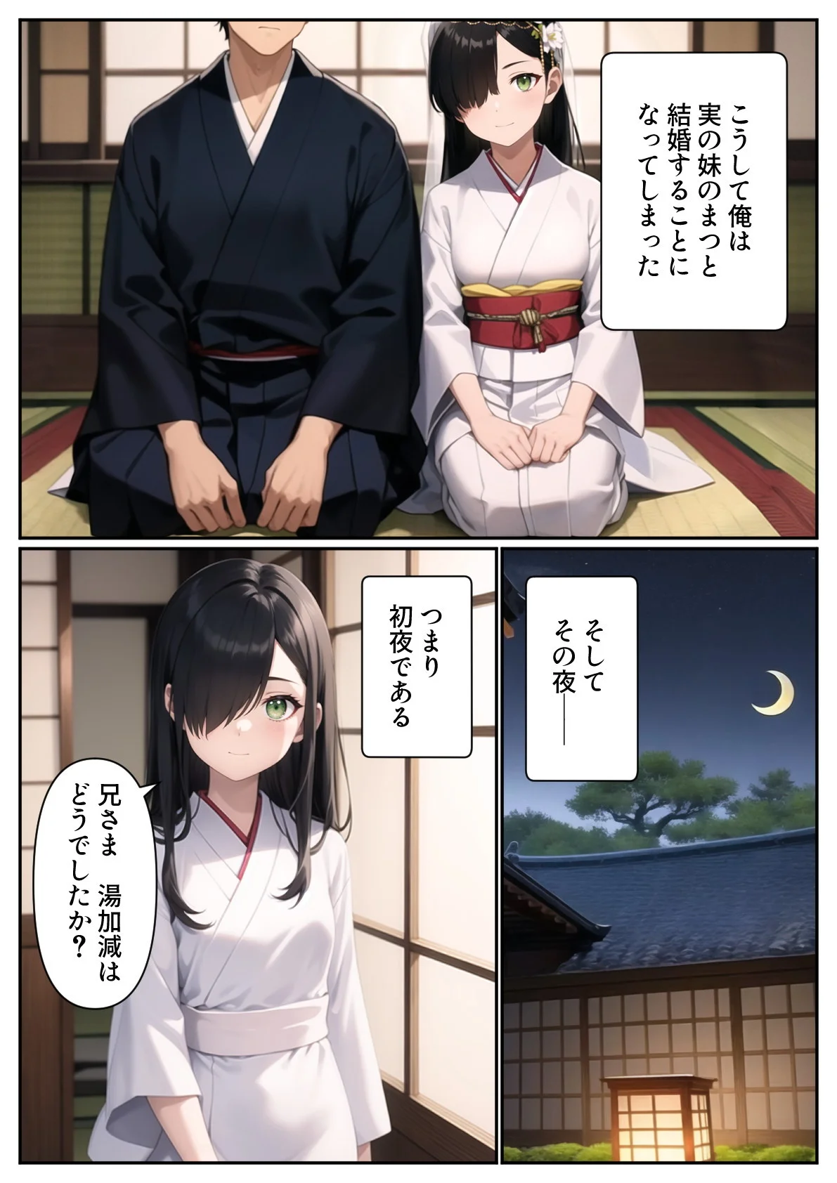 妹と結婚することになったので、子作りにはげみたいと思います 処女・和服・浴衣・近親相姦 サンプル8ページ目（パルテノンの宴）