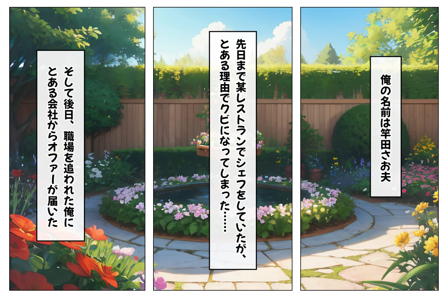 人妻NTRハーレム〜ハメてもハメても終わらない淫乱主婦だらけの寝取られハーレム料理教室〜【1ぺージ1コマのマンガ風完全ストーリー】 熟女・人妻・主婦・乱交 サンプル1ページ目（変態マジシャン）