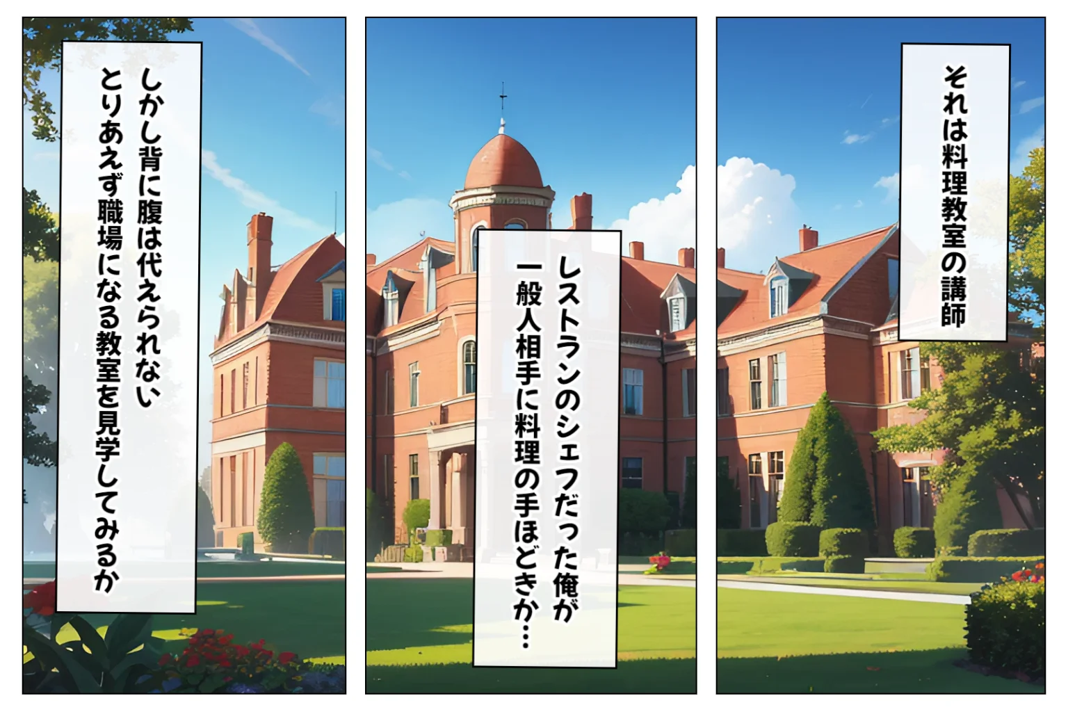 人妻NTRハーレム〜ハメてもハメても終わらない淫乱主婦だらけの寝取られハーレム料理教室〜【1ぺージ1コマのマンガ風完全ストーリー】 熟女・人妻・主婦・乱交 サンプル2ページ目（変態マジシャン）