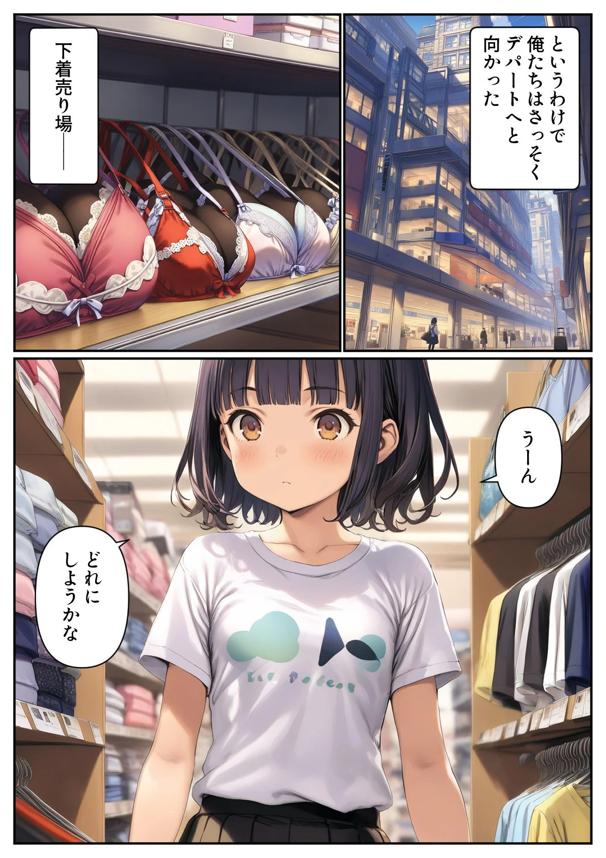 妹のブラを選ぶ。そしてセックスをする。 ランジェリー・不倫・中出し サンプル9ページ目(パルテノンの宴)