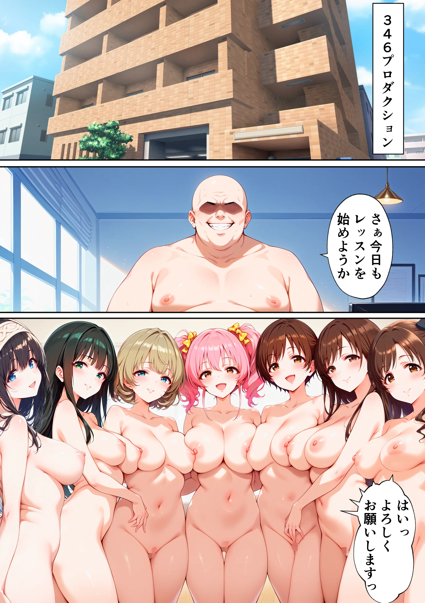 人気アイドルが全員催●おじさんに寝取られ孕まされる話 巨乳・寝取り・寝取られ・NTR・アイドル・芸能人 サンプル1ページ目（ぶるーと）