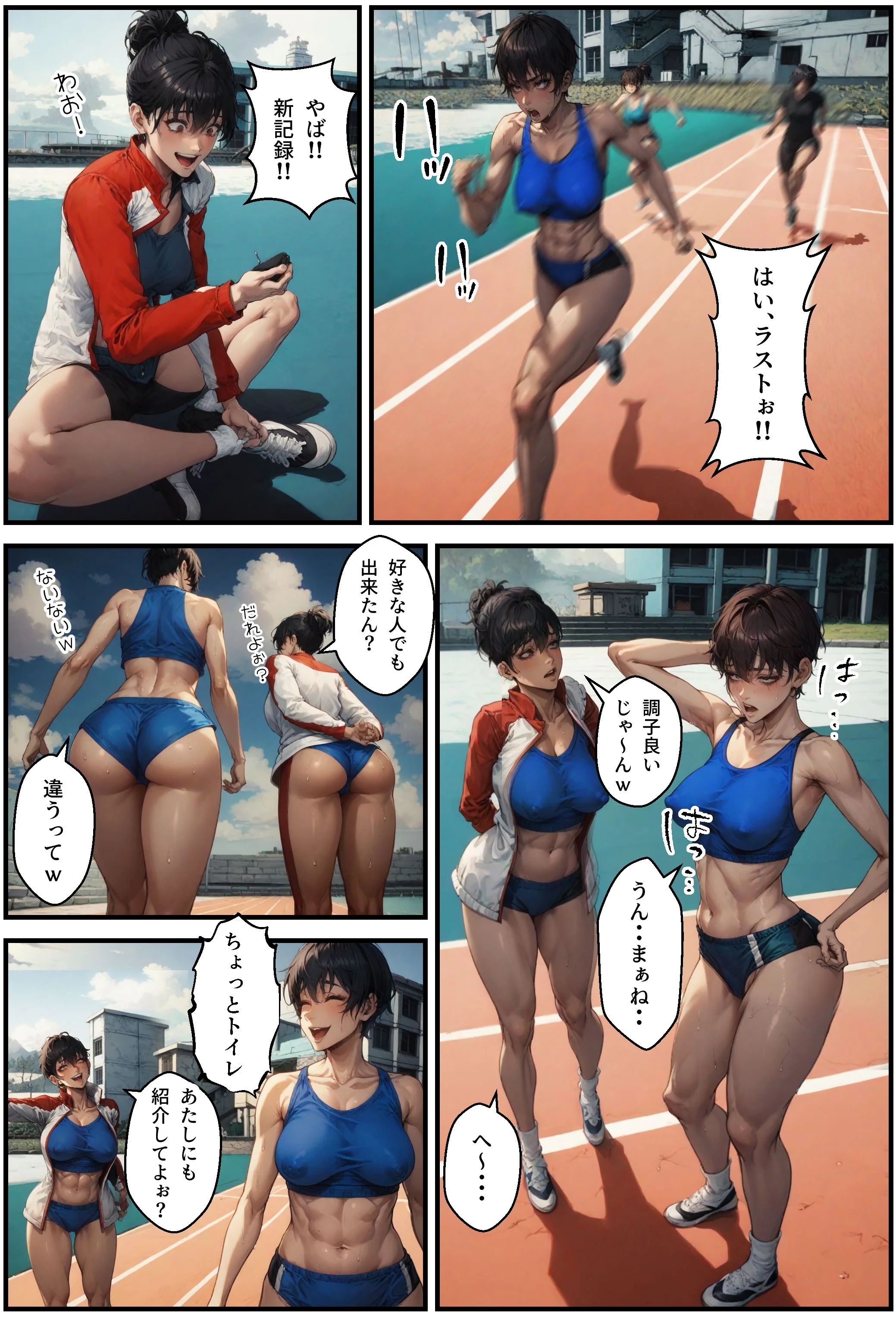 陸上女子と種付けマッサージ 制服・フェラ・イラマチオ サンプル19ページ目（アヤカシノイチ）