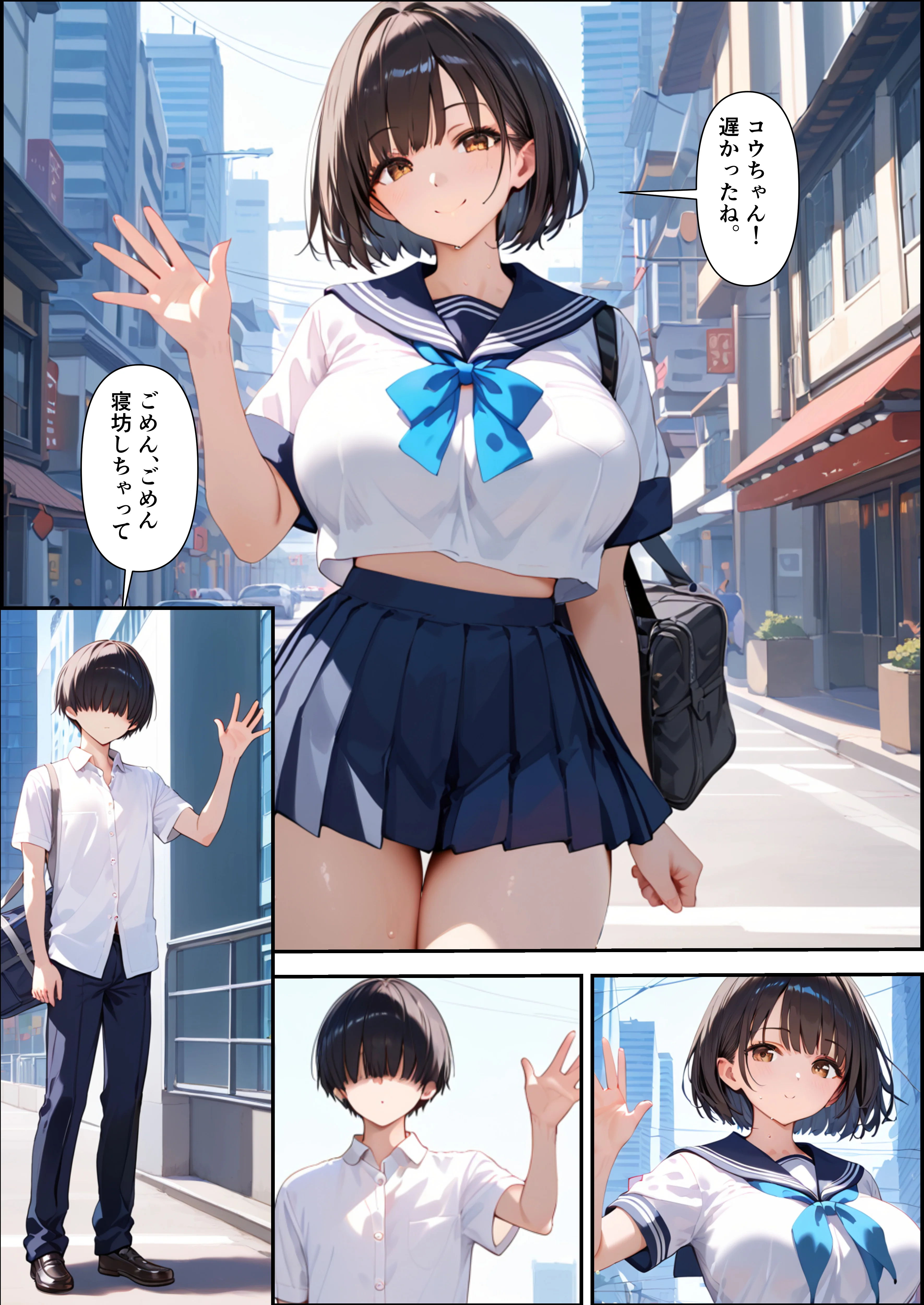 ボクを守るために不良の性奴●になっても絶対に堕ちないカノジョ 辱め・制服・学園もの サンプル2ページ目（バベル太郎）