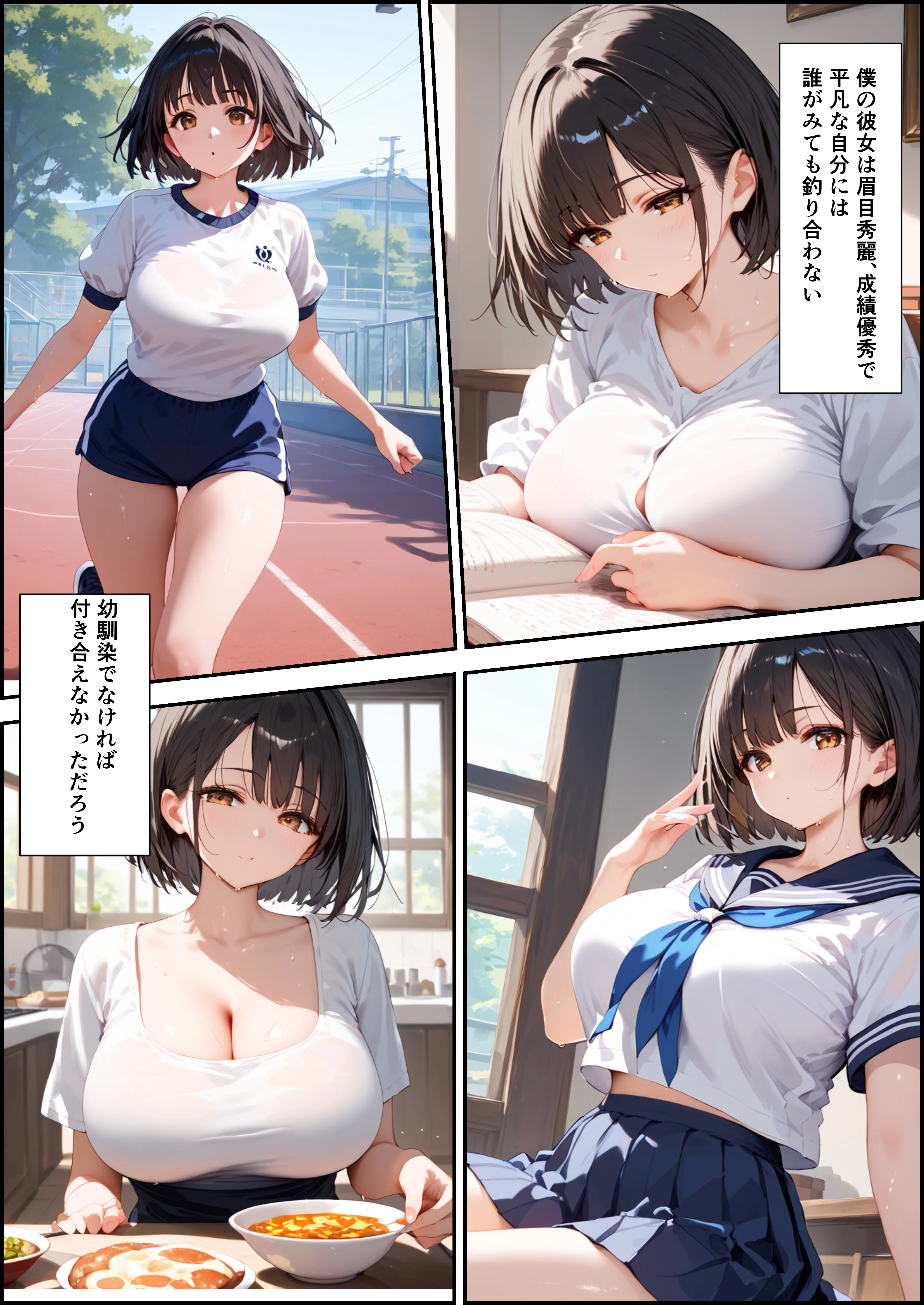 ボクを守るために不良の性奴●になっても絶対に堕ちないカノジョ 辱め・制服・学園もの サンプル3ページ目（バベル太郎）