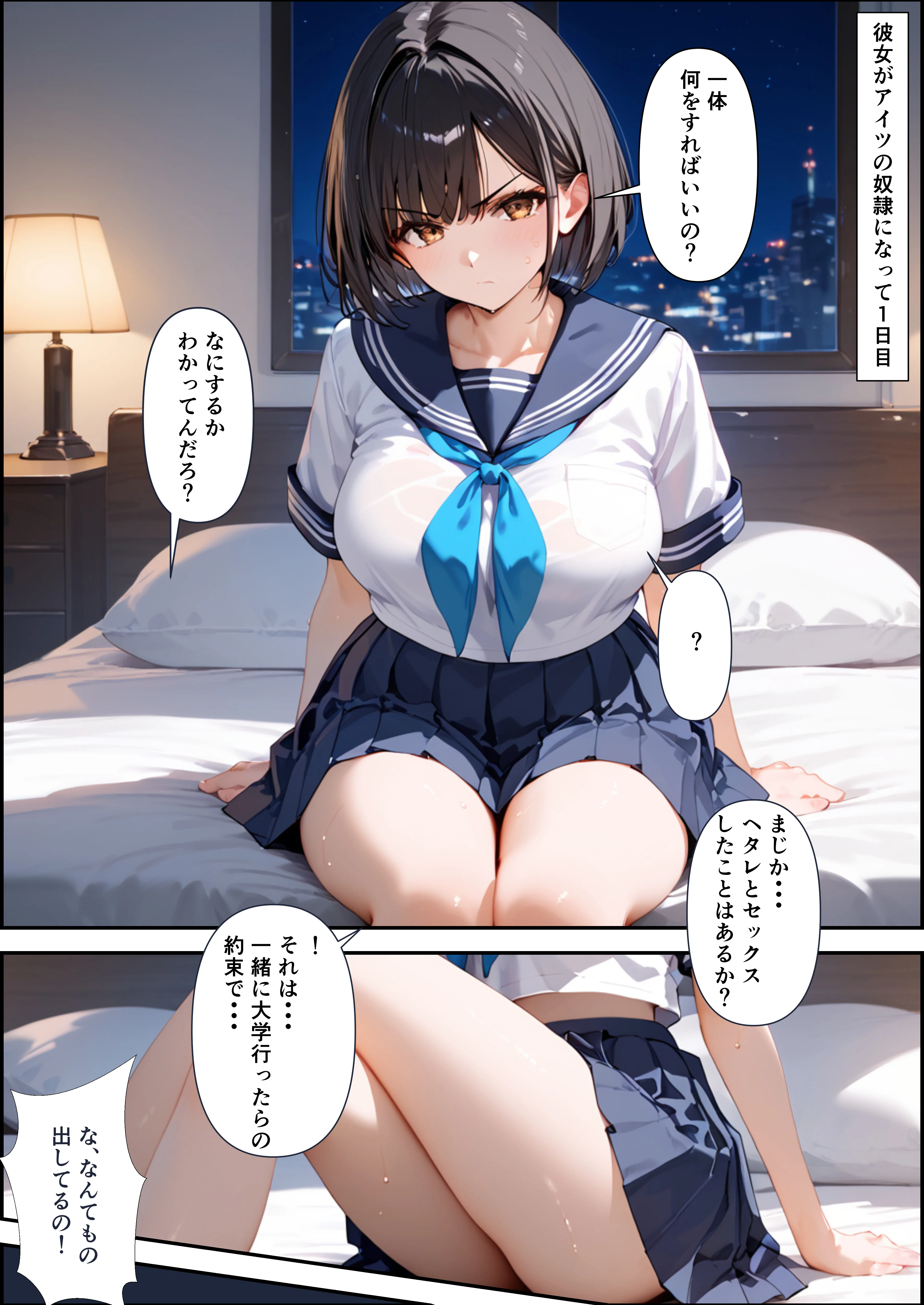 ボクを守るために不良の性奴●になっても絶対に堕ちないカノジョ 辱め・制服・学園もの サンプル15ページ目（バベル太郎）