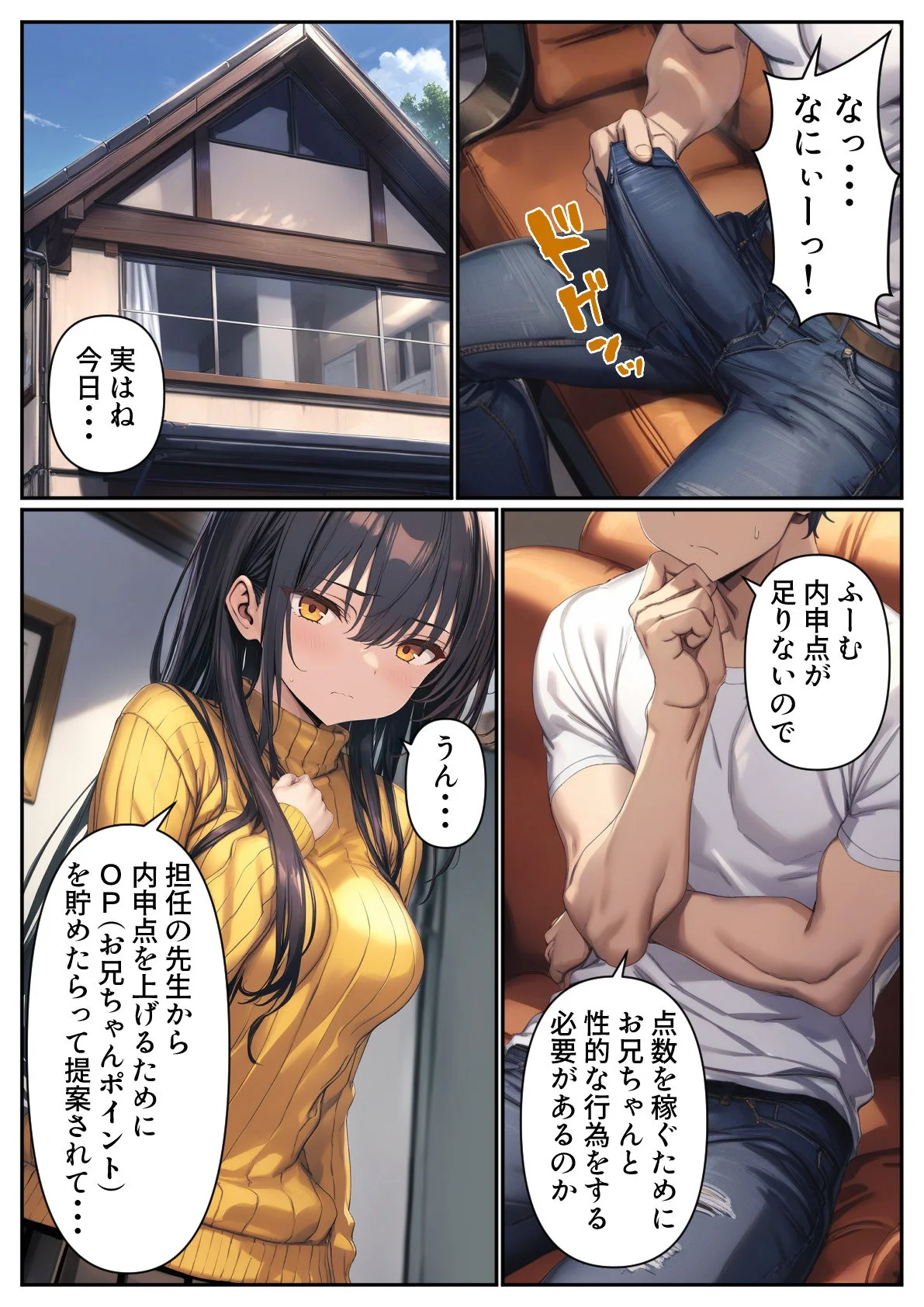 妹が内申点のためにエッチなことをしてとお願いしに来たのだが 処女・近親相姦・中出し サンプル5ページ目（パルテノンの宴）