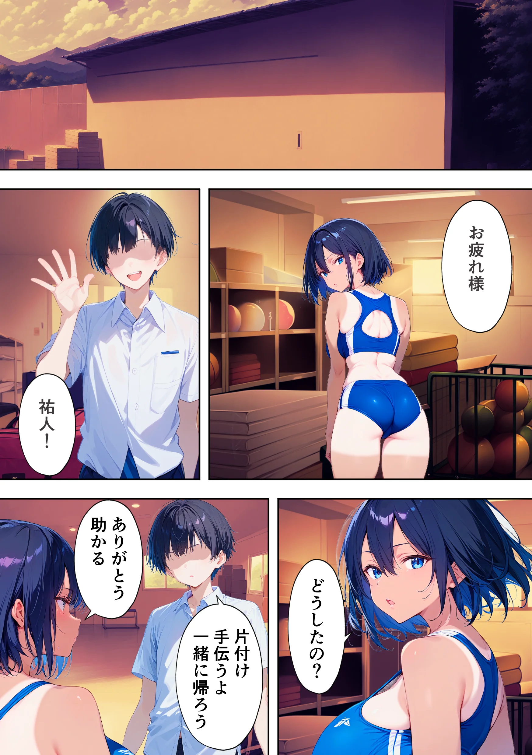 陸上部部長で幼馴染の強気な彼女が催●おじさんに寝取られ孕まされる話 制服・学園もの・巨乳 サンプル5ページ目（ぶるーと）