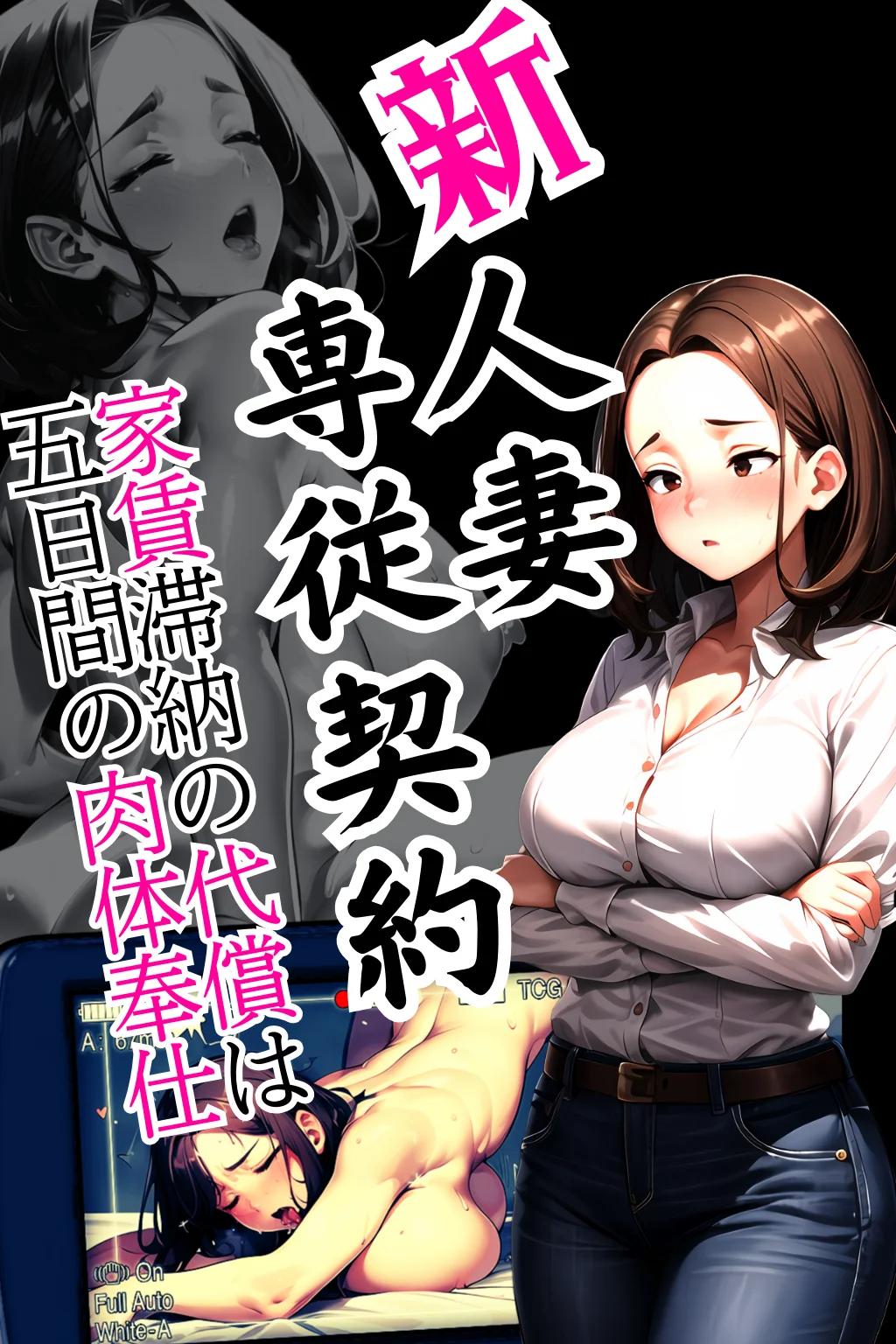 新 人妻専従契約 〜家賃滞納の代償は恥辱のハメ撮り撮影〜 異物挿入・人妻・主婦・巨乳 サンプル1ページ目（ピンク堂書店 二号館）