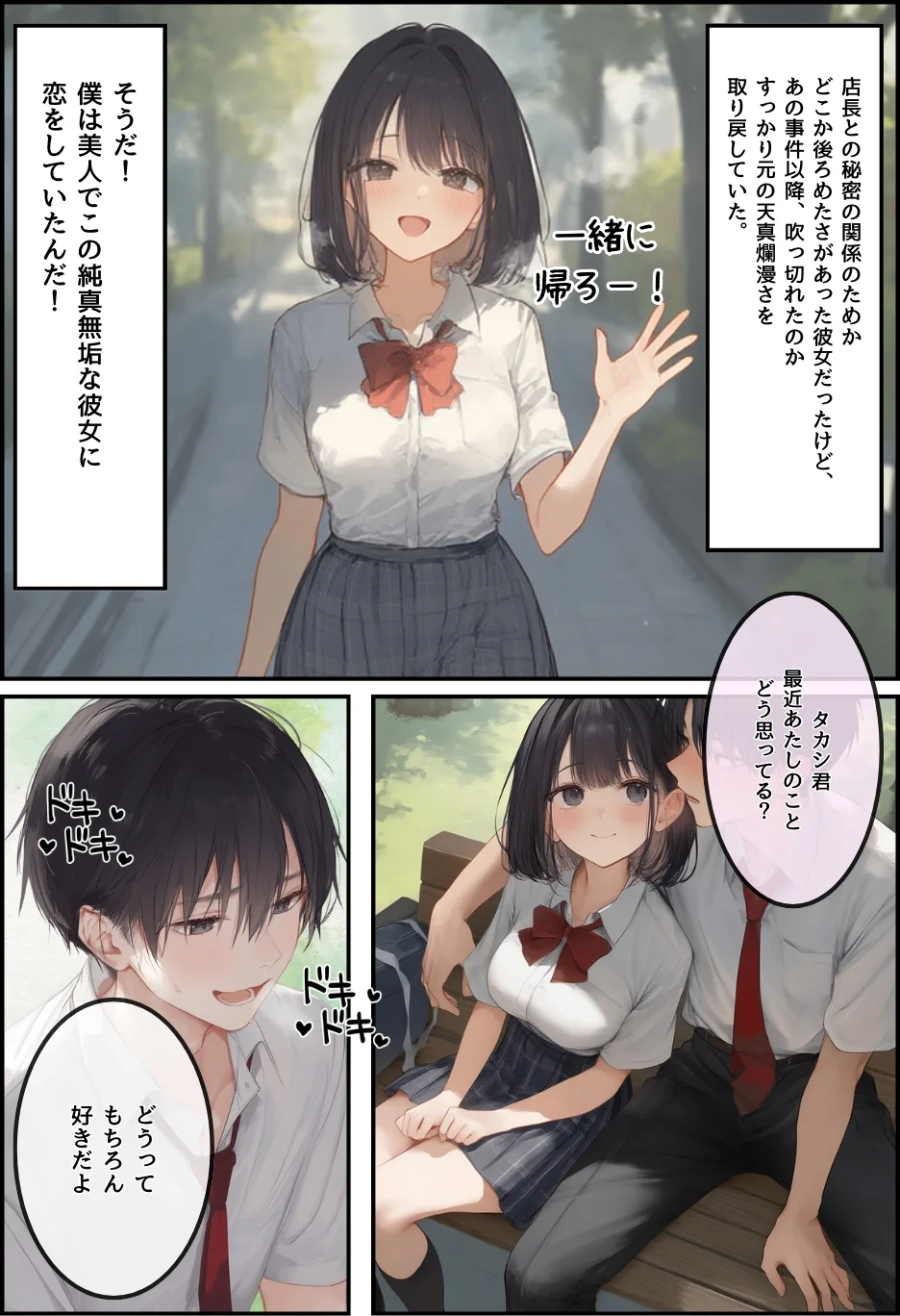 僕の彼女が種付けおじさんにNTRされてしまった件3巻 体操着・ブルマ・寝取り・寝取られ・NTR・フェラ サンプル22ページ目（竿役が種付けおじさんじゃないとヌケないんだが・・・）