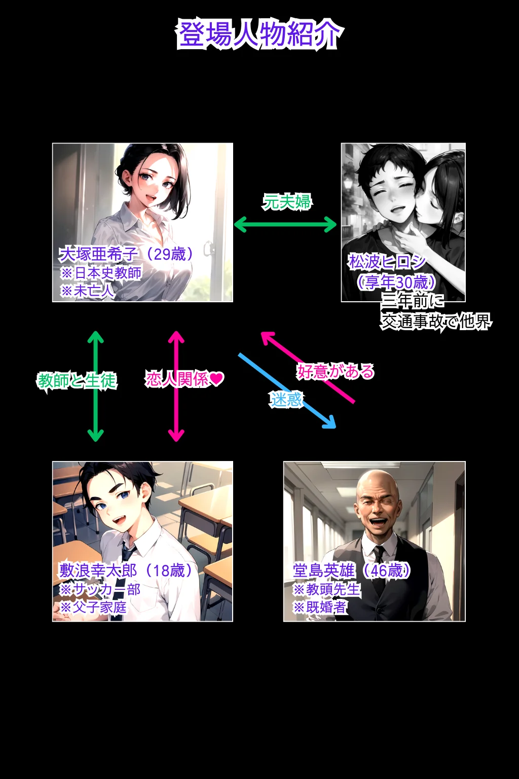 未亡人教師（上巻）大好きな先生が教頭の愛人に堕ちていた件 辱め・羞恥・異物挿入 サンプル1ページ目（ピンク堂書店）