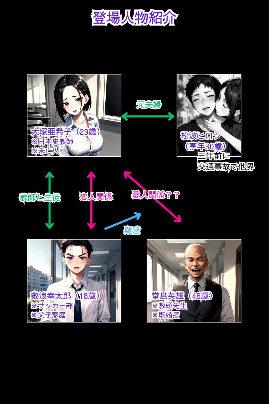 未亡人教師（下巻）大好きな先生が教頭の愛人に堕ちていた件 辱め・異物挿入・学園もの サンプル2ページ目（ピンク堂書店）