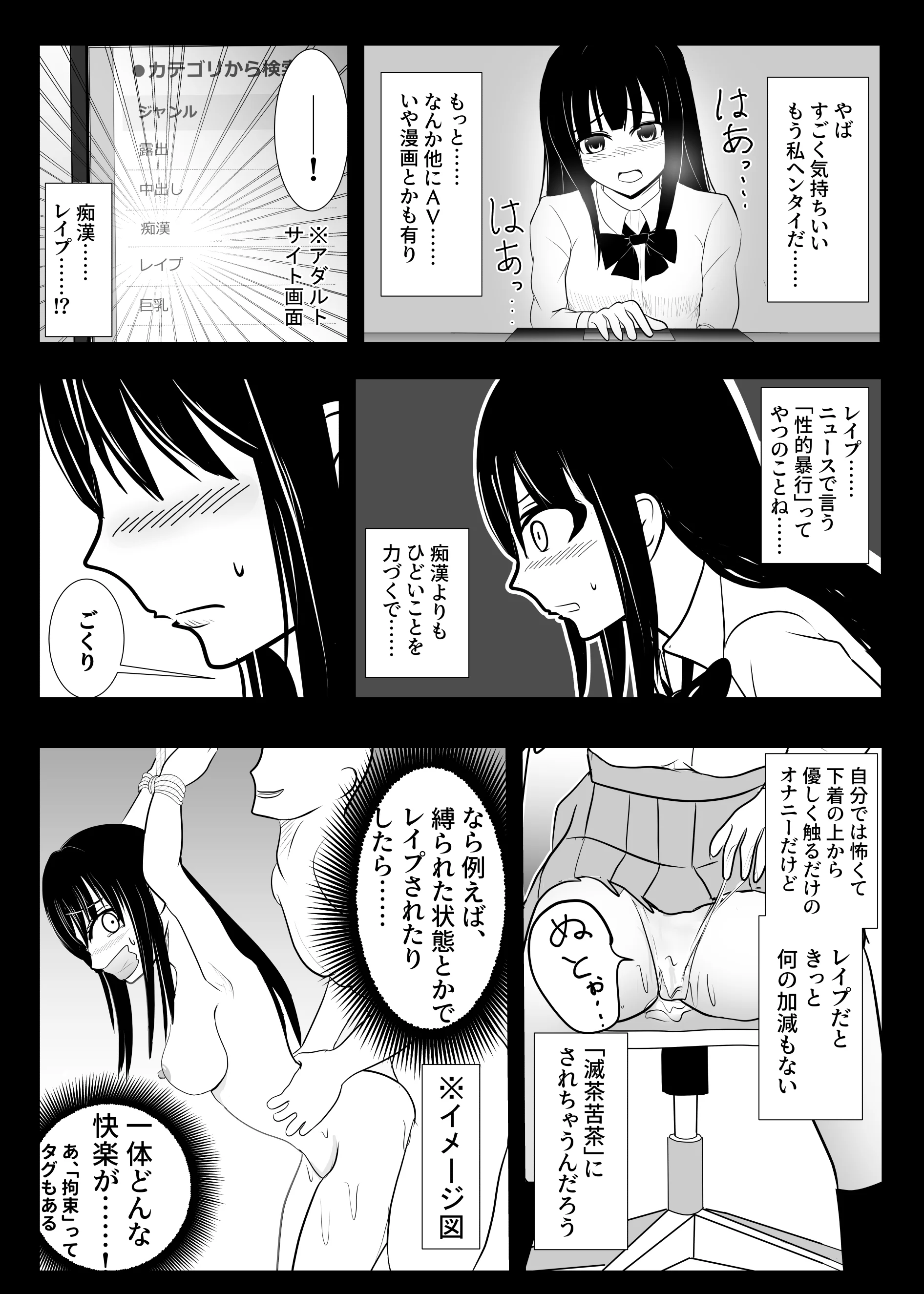 18歳からはじめる監禁拘束 AVに脳を焼かれたM女子の末路 拘束・辱め・制服 サンプル8ページ目（炭酸プロテインの会）