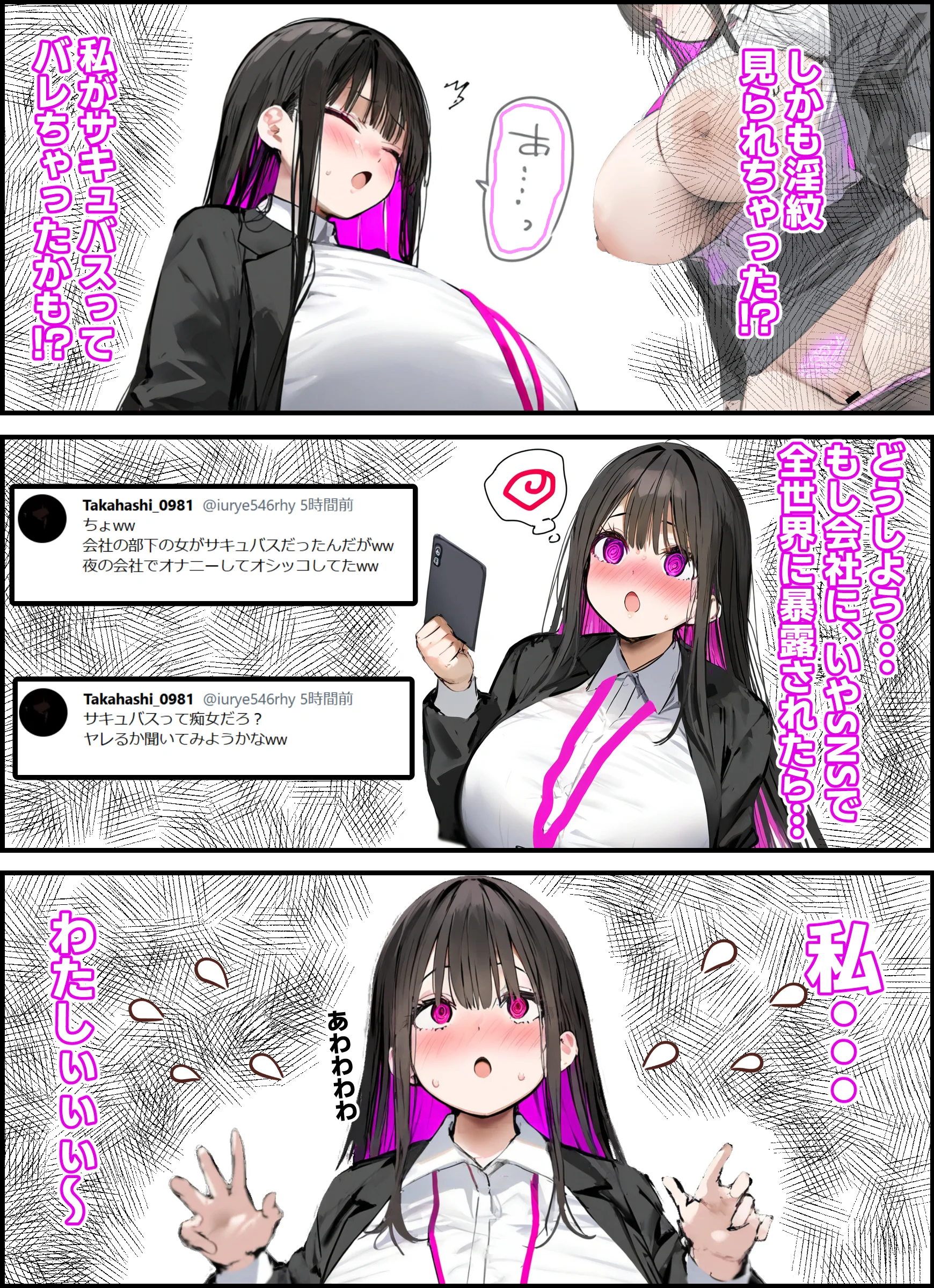 無口＆無表情OLの裏の顔はド淫乱サキュバスで思いっきり精液を搾り取られた話 OL・巨乳・中出し サンプル23ページ目（たまごやき）