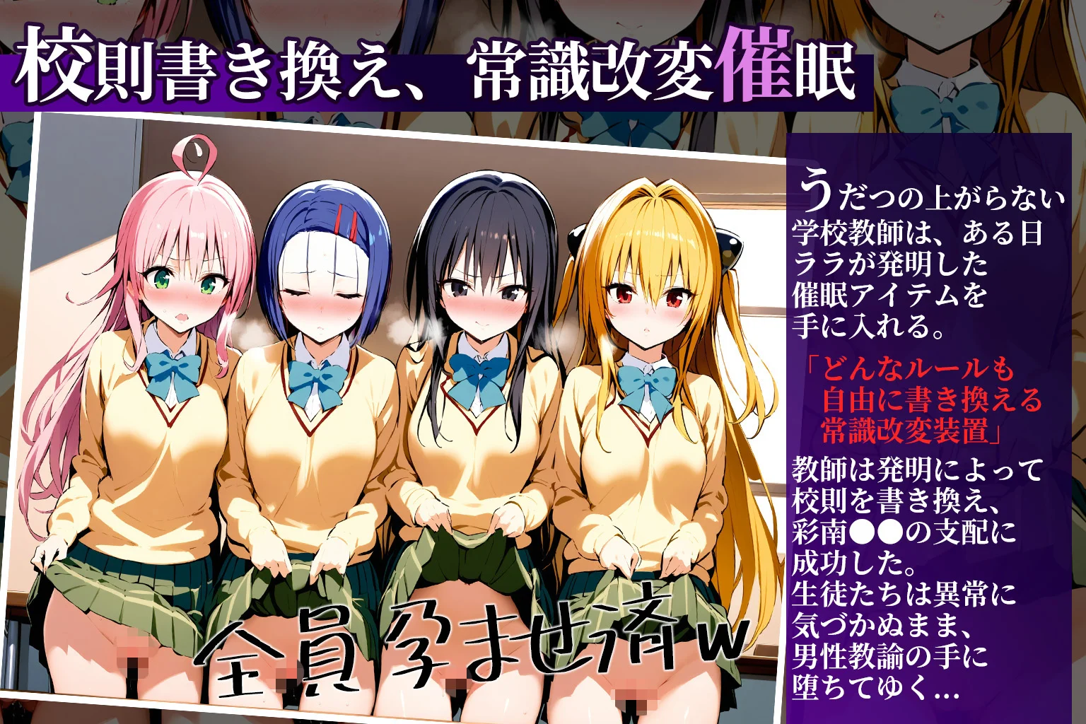 校則改変催●-ToL●VEるヒロインを洗脳して全員寝取る話- 辱め・巨乳・寝取り・寝取られ・NTR サンプル1ページ目（clubB）