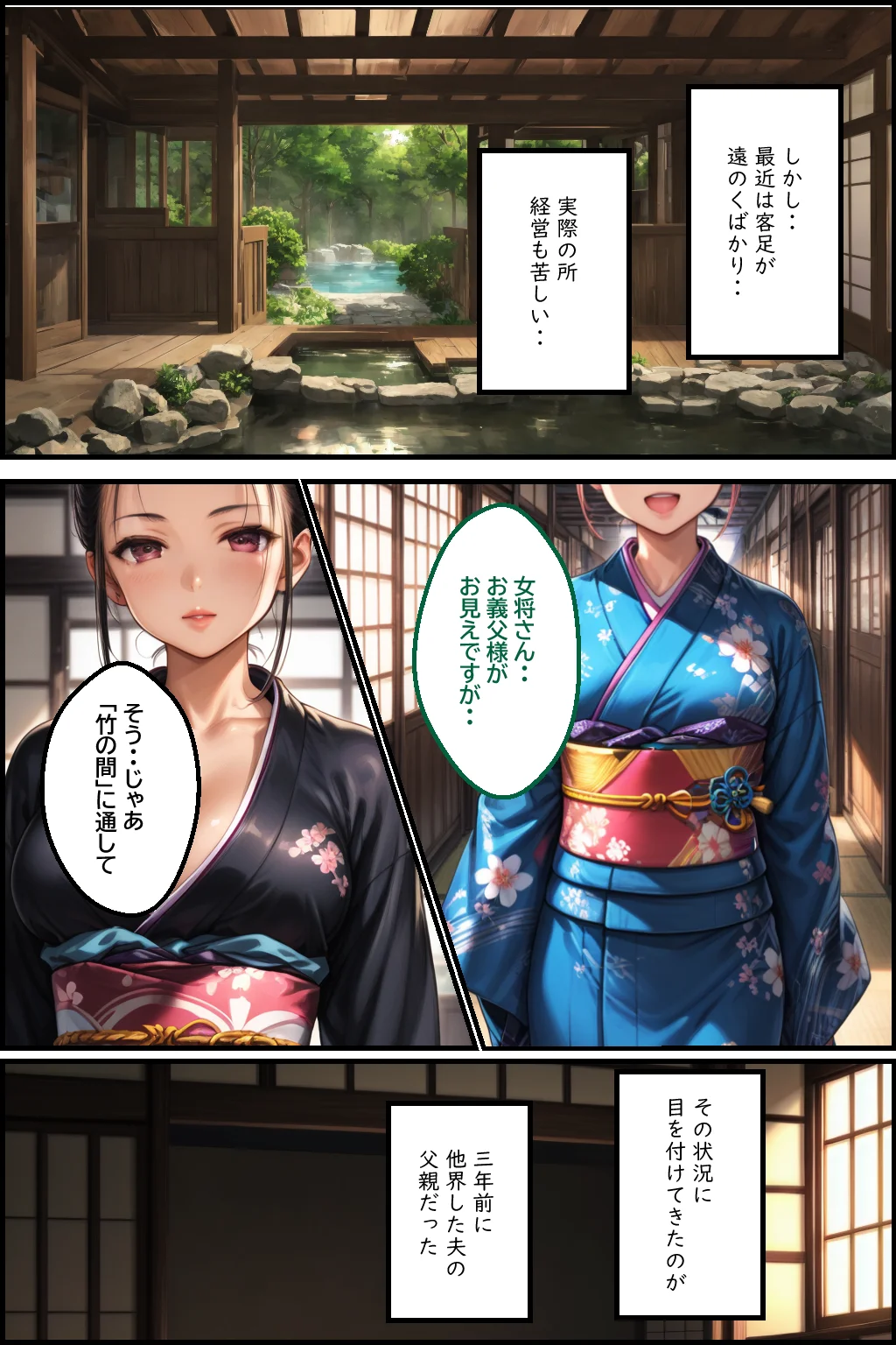 義父の計画 4 〜種付け温泉宿〜 静香編 未亡人・人妻・主婦・巨乳 サンプル6ページ目（ピンク堂書店）