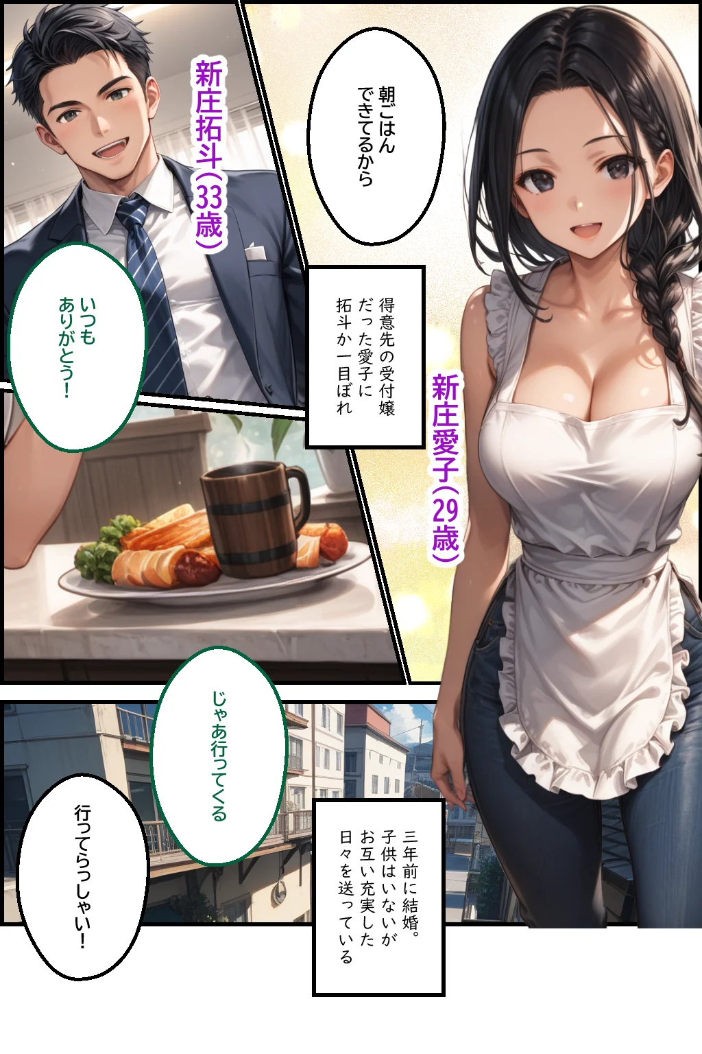 最愛の妻を信頼する上司に寝取られました。前編 人妻・主婦・巨乳・野外・露出 サンプル4ページ目（飛龍革命）