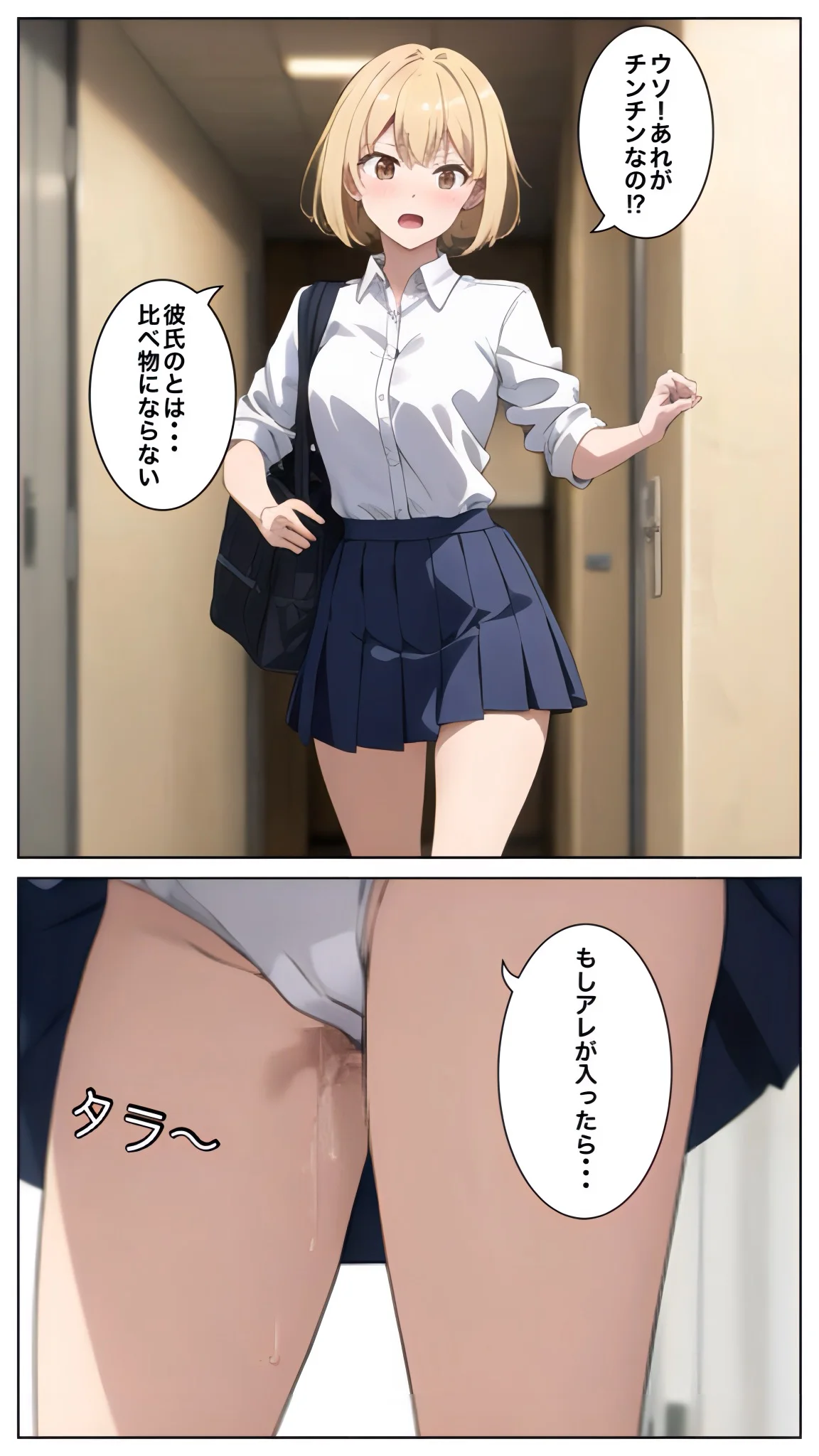 彼氏よりデカいチンコに興奮を隠せない 制服・学園もの・寝取り・寝取られ・NTR サンプル13ページ目（コノコモアノコモ）