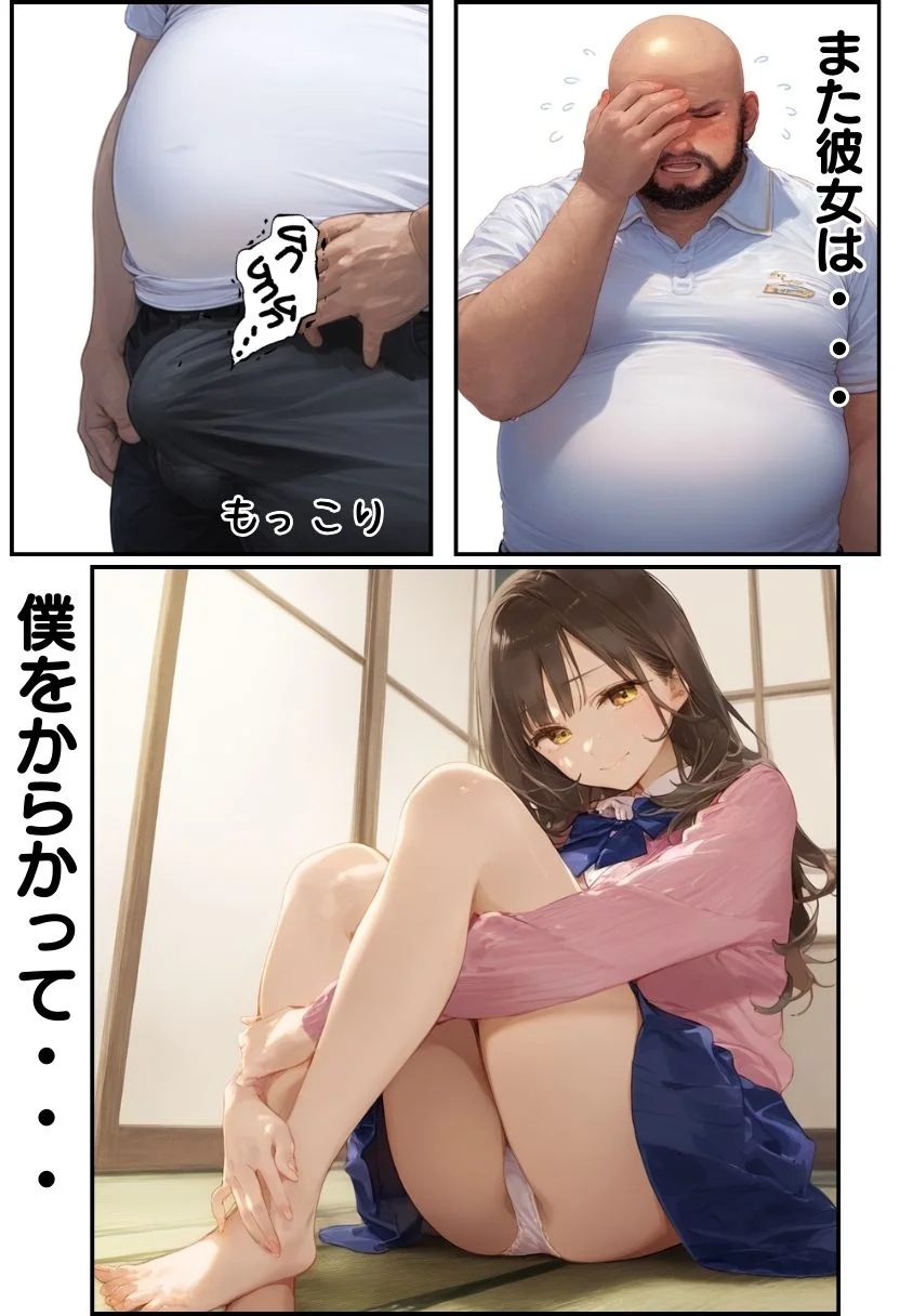 お隣のツンデレギャルがおじさんからちんぽ借りる話 制服・ギャル・中出し サンプル19ページ目（竿役が種付けおじさんじゃないとヌケないんだが・・・）