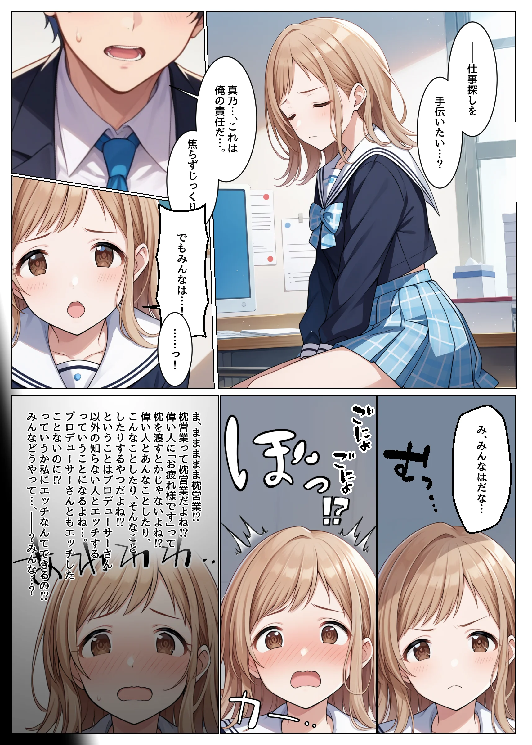 アイドルがプロデューサーと性接待の練習する話 寝取り・寝取られ・NTR・おっぱい・処女 サンプル9ページ目（アイ屋）