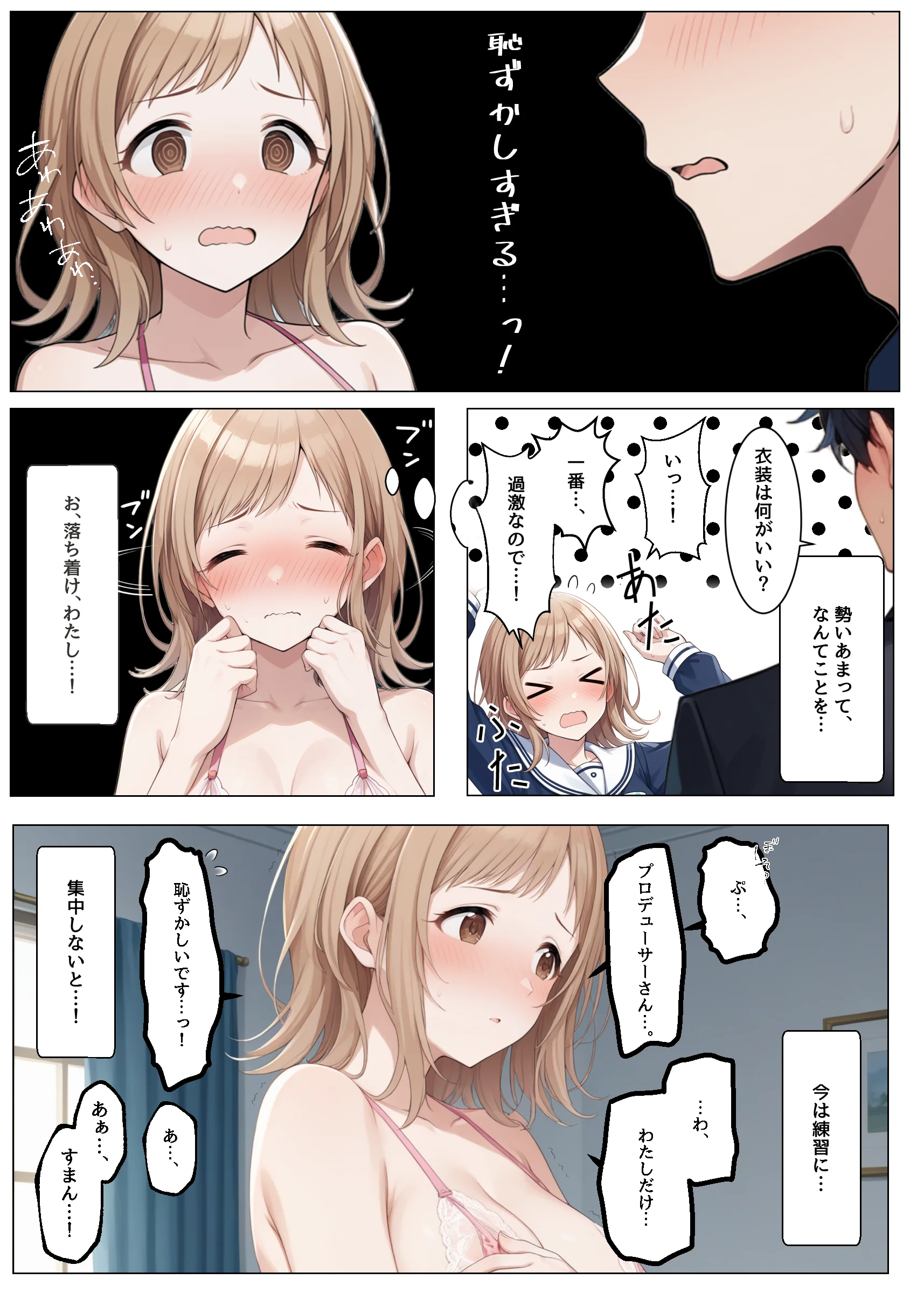 アイドルがプロデューサーと性接待の練習する話 寝取り・寝取られ・NTR・おっぱい・処女 サンプル16ページ目（アイ屋）