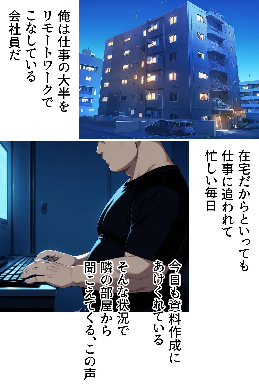 隣の部屋から寝取らせられにきた爆乳OLが、変態おじさんに中出しされまくる話 OL・巨乳・寝取り・寝取られ・NTR サンプル3ページ目（性欲解放戦線）