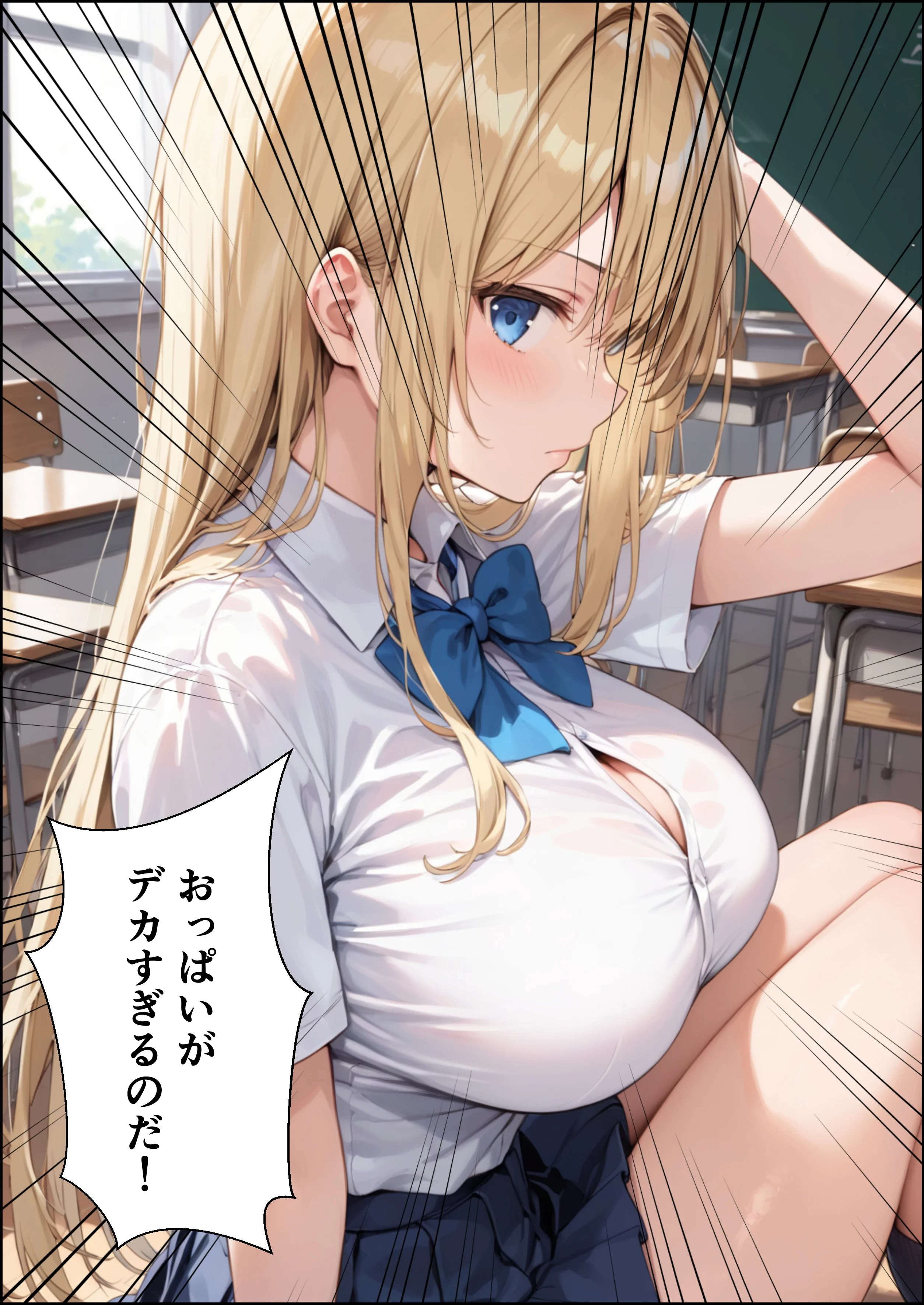 陰キャの俺が隣の席のギャルJKの爆乳を眺めてたら襲われた話【体験版20P】 制服・学園もの・巨乳 サンプル3ページ目（くろも！のドリームランド）