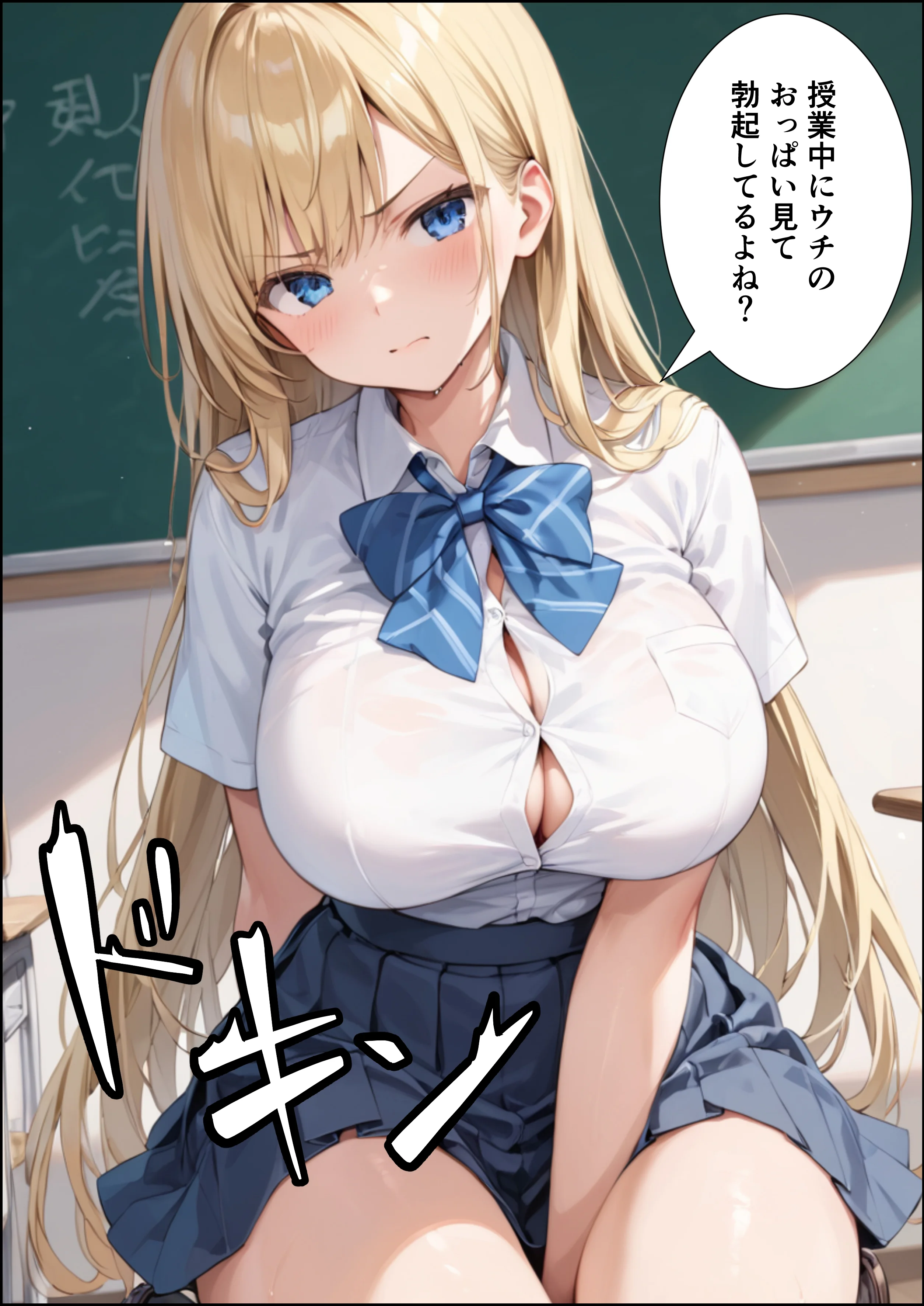 陰キャの俺が隣の席のギャルJKの爆乳を眺めてたら襲われた話【体験版20P】 制服・学園もの・巨乳 サンプル9ページ目（くろも！のドリームランド）