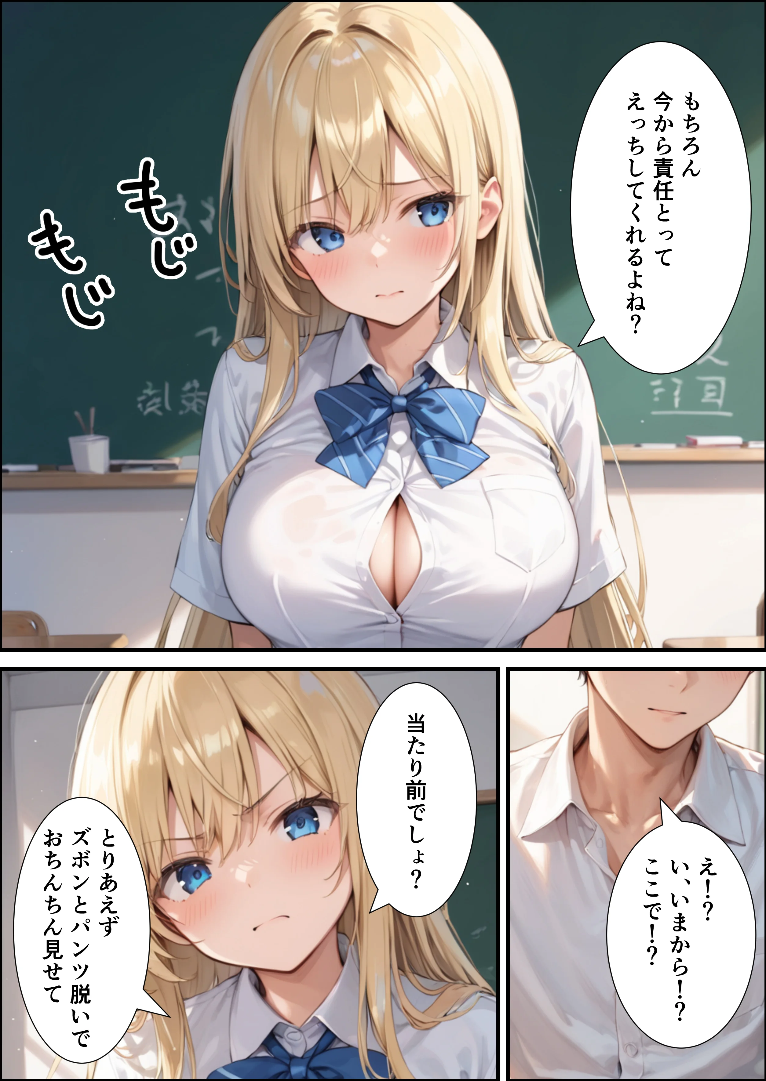 陰キャの俺が隣の席のギャルJKの爆乳を眺めてたら襲われた話【体験版20P】 制服・学園もの・巨乳 サンプル12ページ目（くろも！のドリームランド）