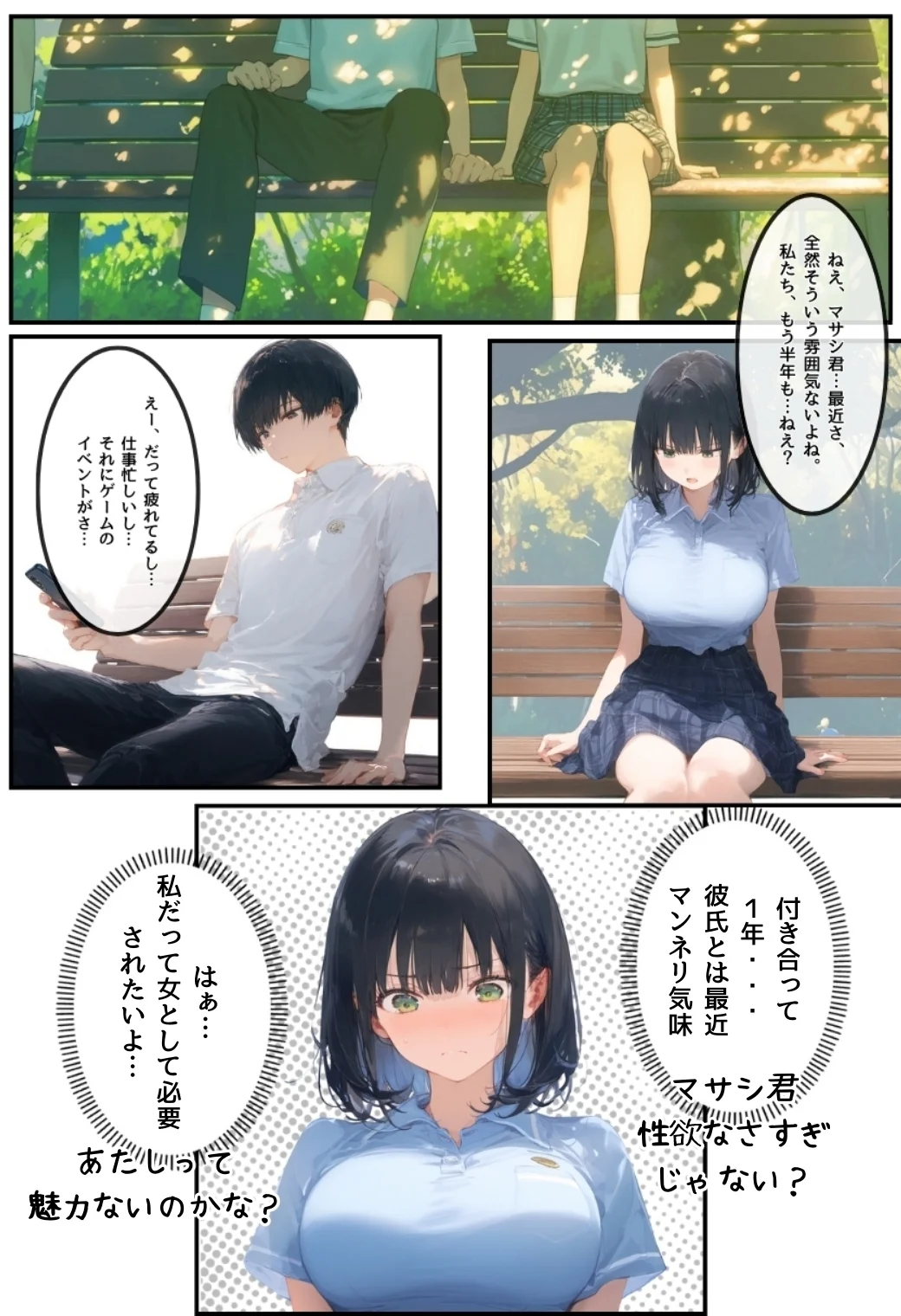 とんでも！ボッキーマン。〜彼氏の前で彼女を寝取ってボッキー！の巻〜 ギャグ・コメディ・巨乳・寝取り・寝取られ・NTR サンプル3ページ目（竿役が種付けおじさんじゃないとヌケないんだが・・・）