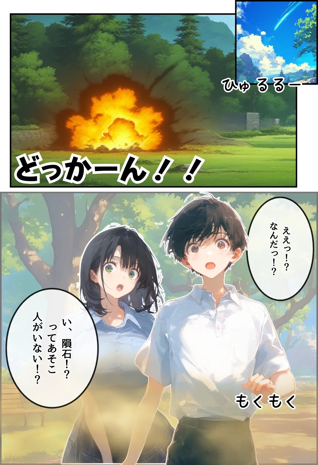とんでも！ボッキーマン。〜彼氏の前で彼女を寝取ってボッキー！の巻〜 ギャグ・コメディ・巨乳・寝取り・寝取られ・NTR サンプル4ページ目（竿役が種付けおじさんじゃないとヌケないんだが・・・）