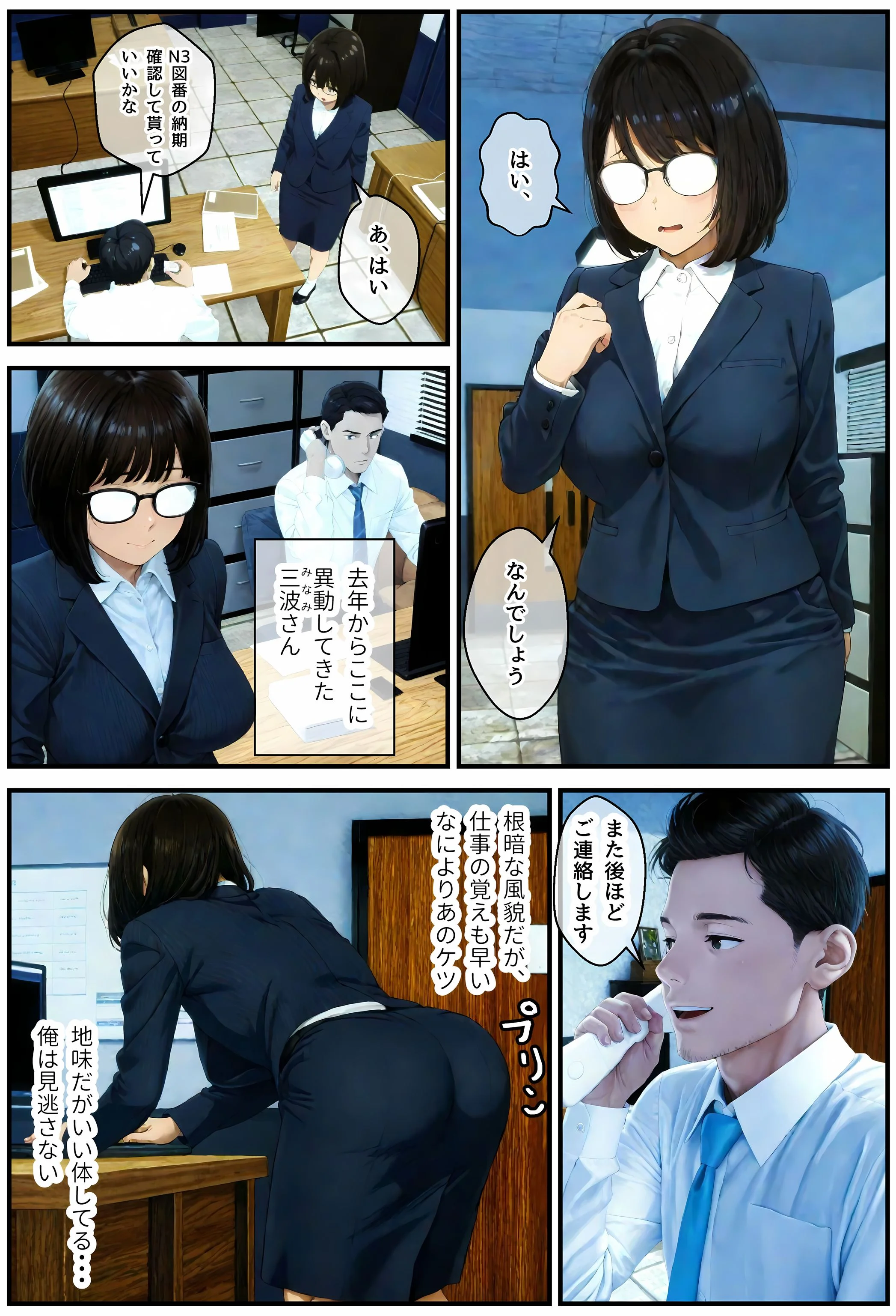 地味でオタクな後輩とエロ漫画を作ることになったんだが 巨乳・めがね・フェラ サンプル2ページ目（アヤカシノイチ）