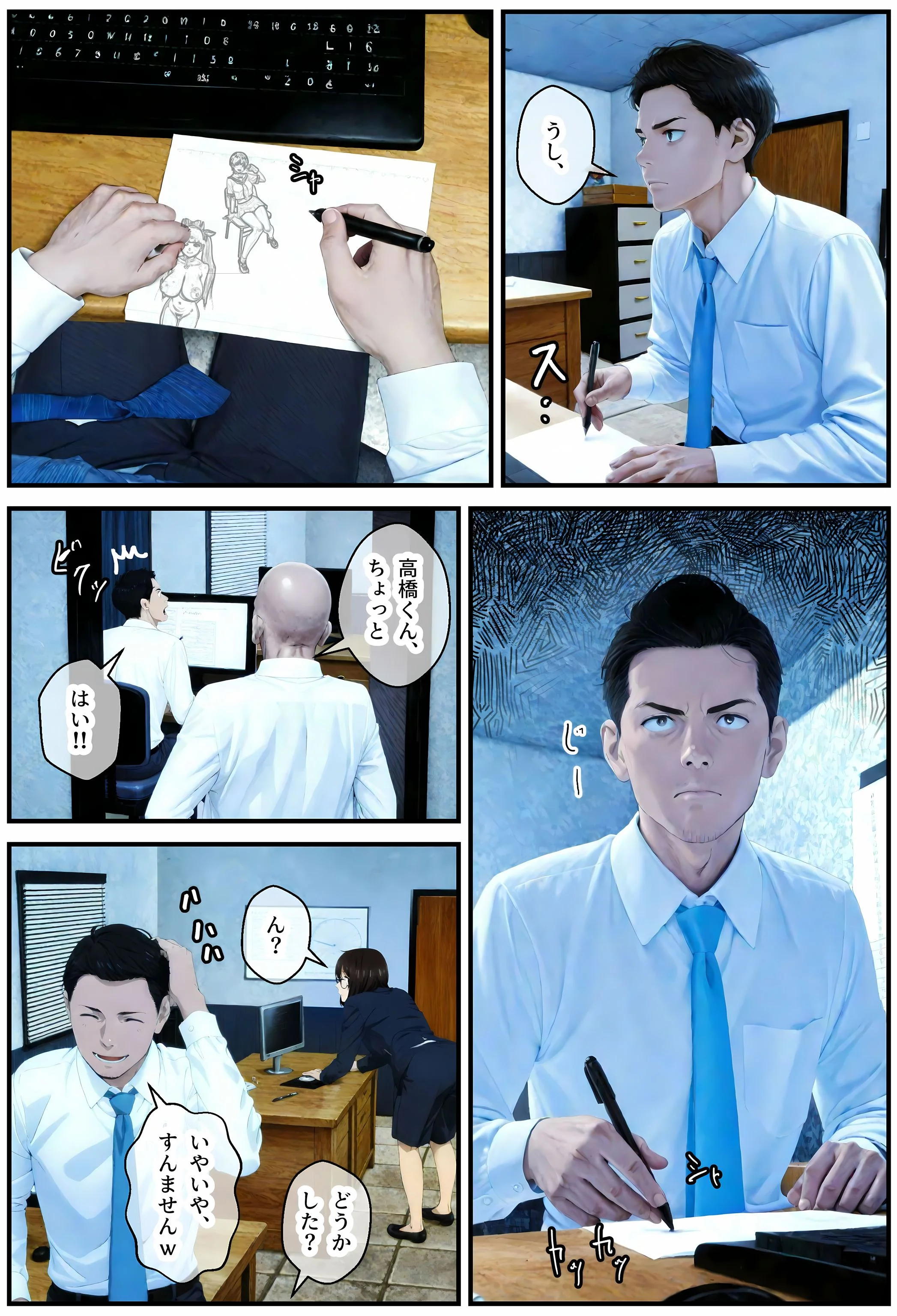 地味でオタクな後輩とエロ漫画を作ることになったんだが 巨乳・めがね・フェラ サンプル3ページ目（アヤカシノイチ）