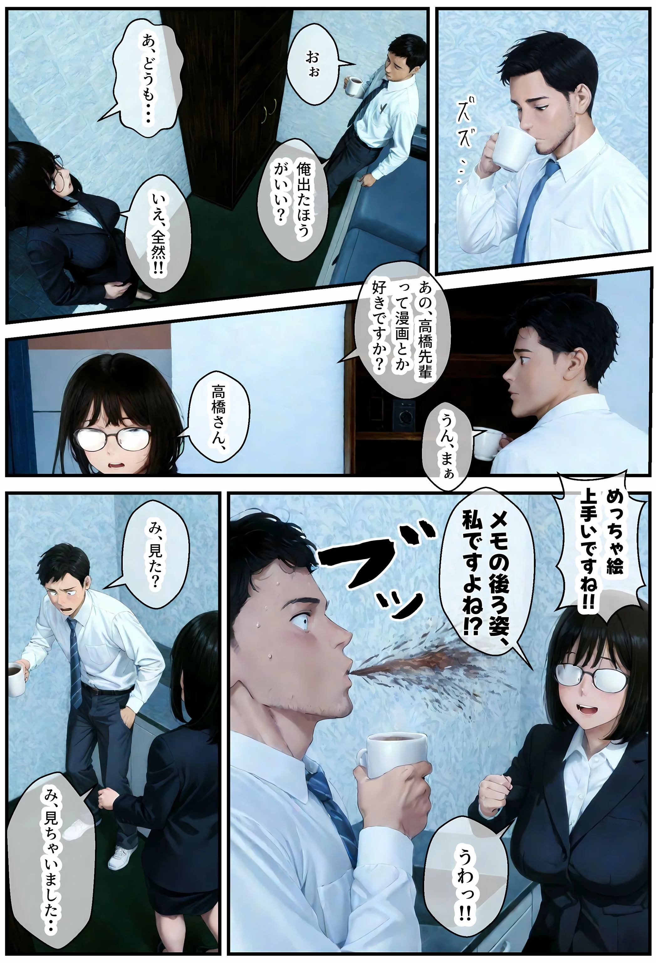 地味でオタクな後輩とエロ漫画を作ることになったんだが 巨乳・めがね・フェラ サンプル5ページ目（アヤカシノイチ）