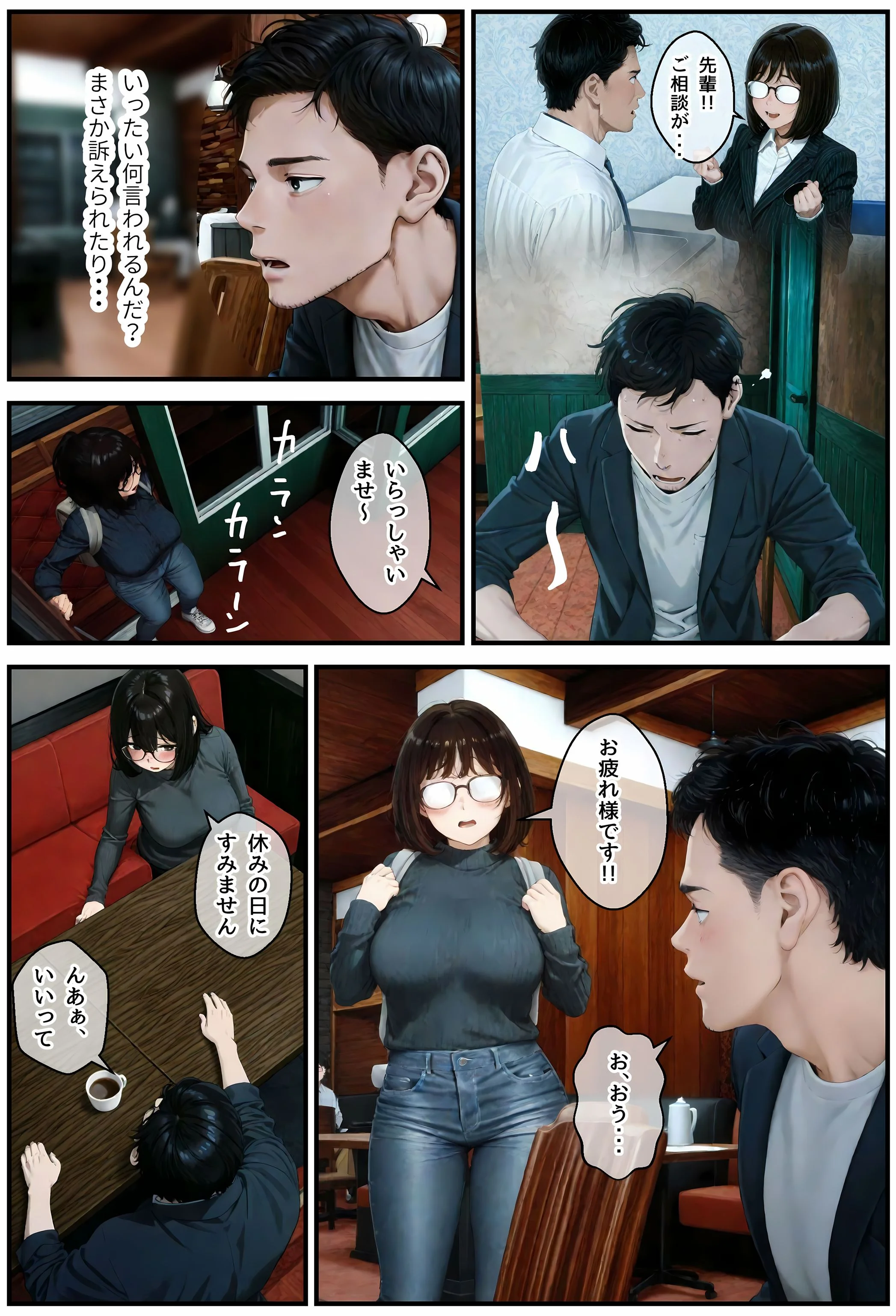 地味でオタクな後輩とエロ漫画を作ることになったんだが 巨乳・めがね・フェラ サンプル6ページ目（アヤカシノイチ）