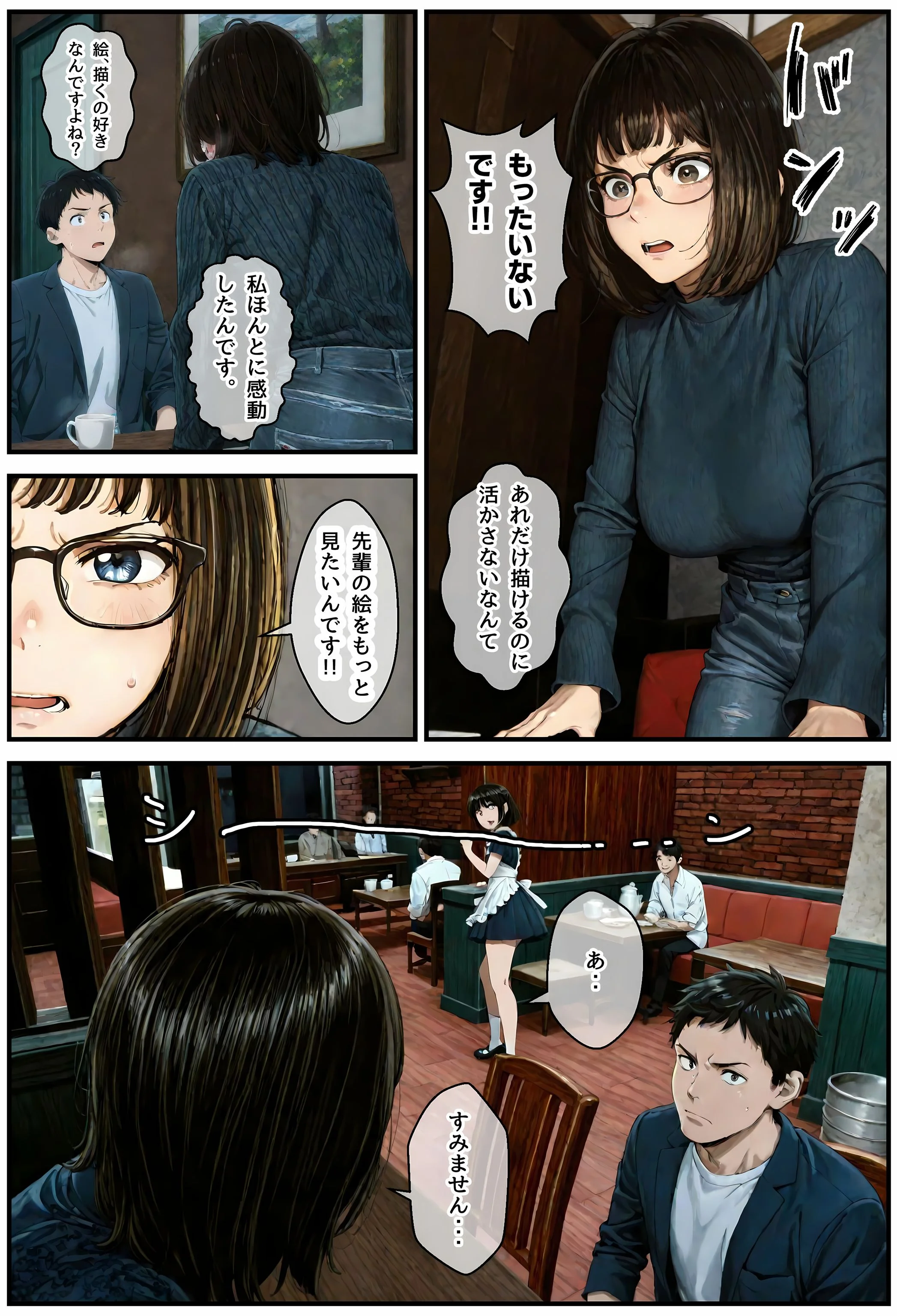 地味でオタクな後輩とエロ漫画を作ることになったんだが 巨乳・めがね・フェラ サンプル10ページ目（アヤカシノイチ）