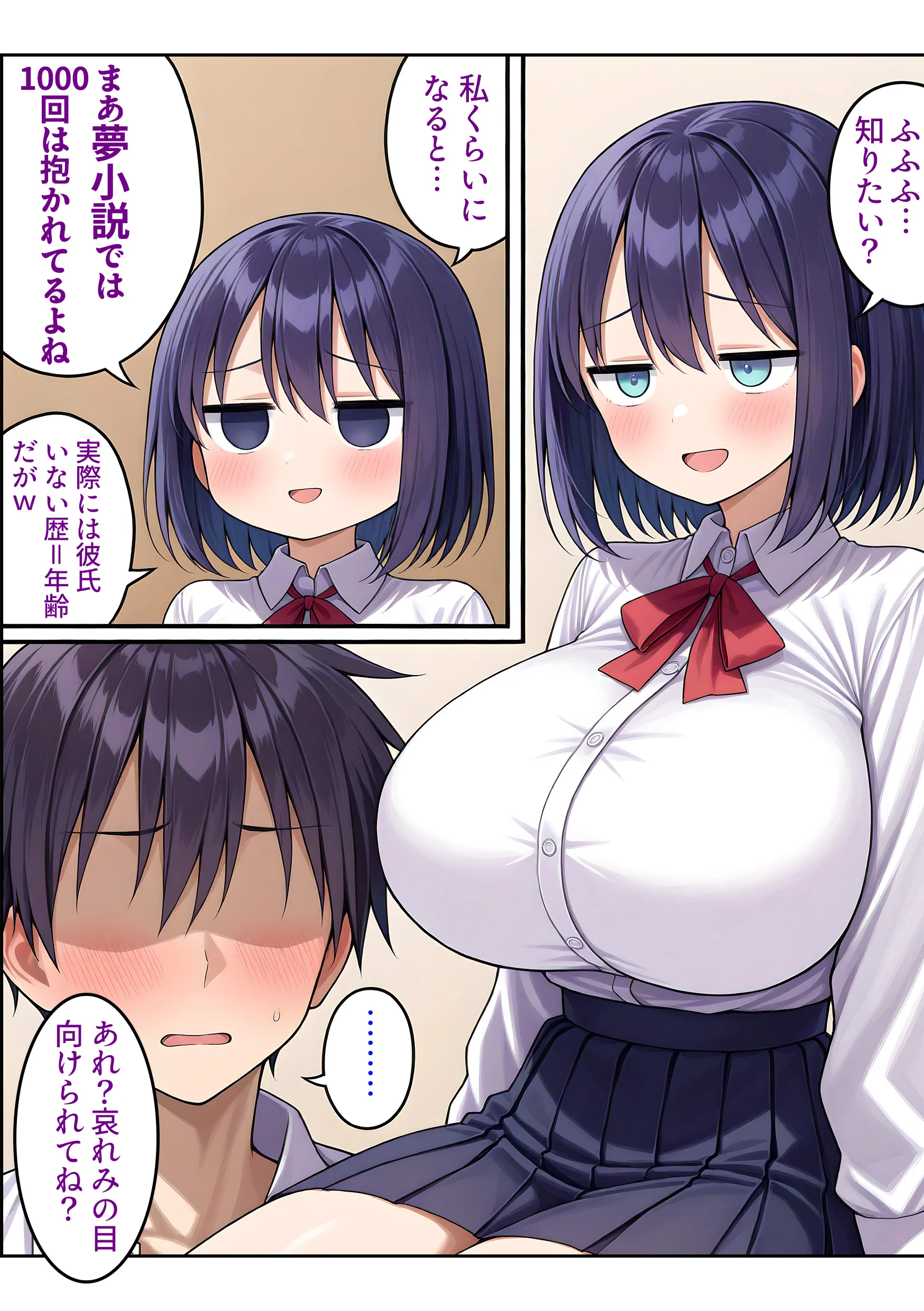 ジト目巨乳のゲームオタクJKと中出しセックスする話 処女・巨乳・中出し サンプル20ページ目（ぬるぬるアニメ）