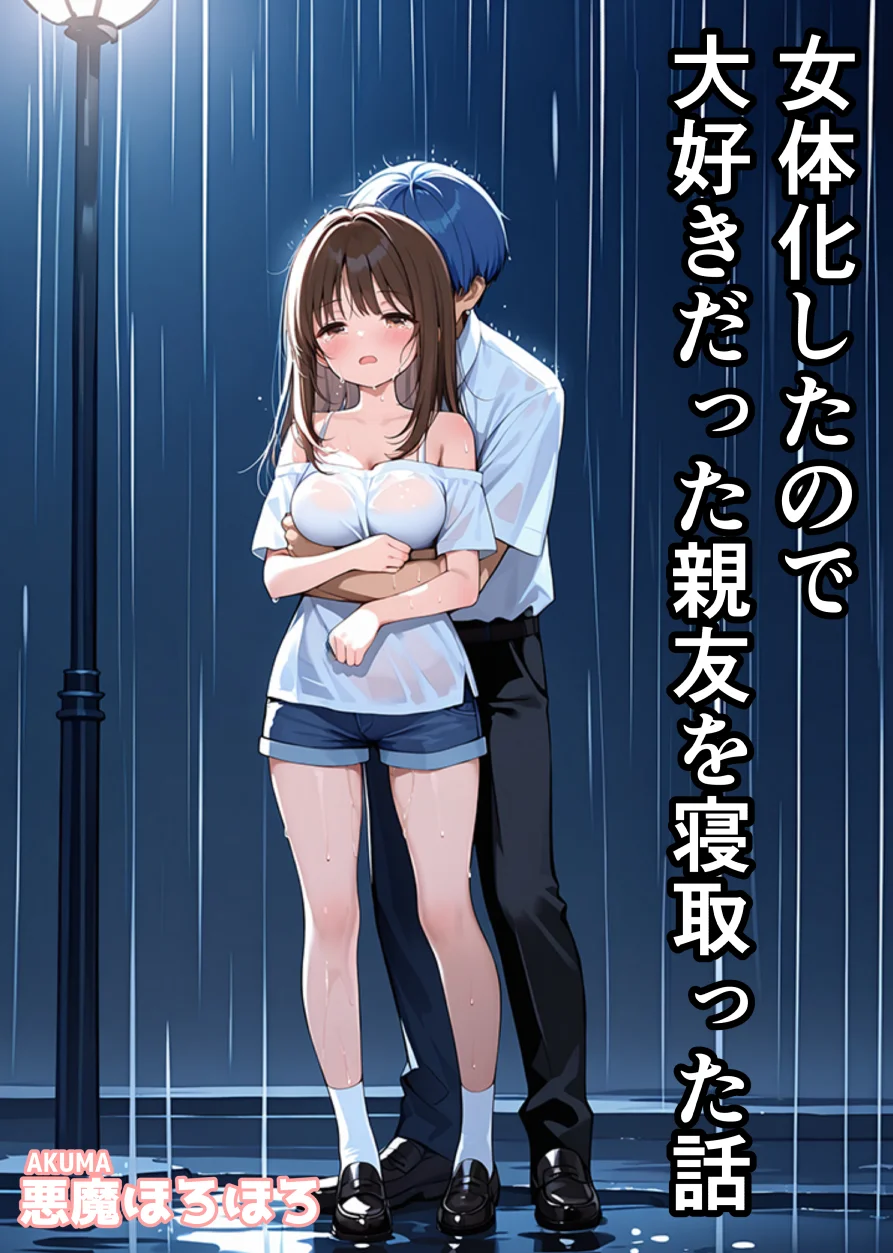 女体化したので大好きだった親友を寝取った話 制服・性転換・女体化・幼なじみ サンプル1ページ目（悪魔ほろほろ）