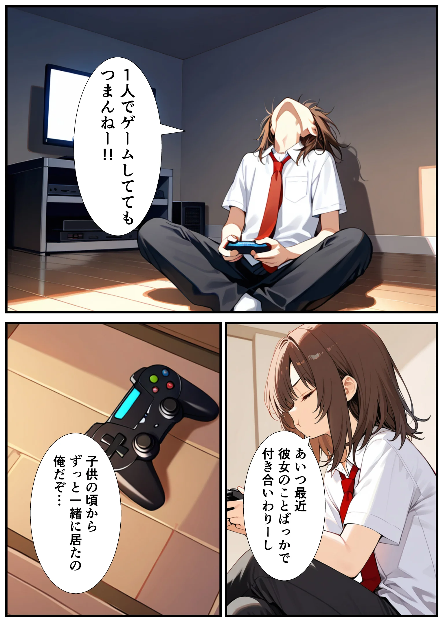 女体化したので大好きだった親友を寝取った話 制服・性転換・女体化・幼なじみ サンプル4ページ目（悪魔ほろほろ）