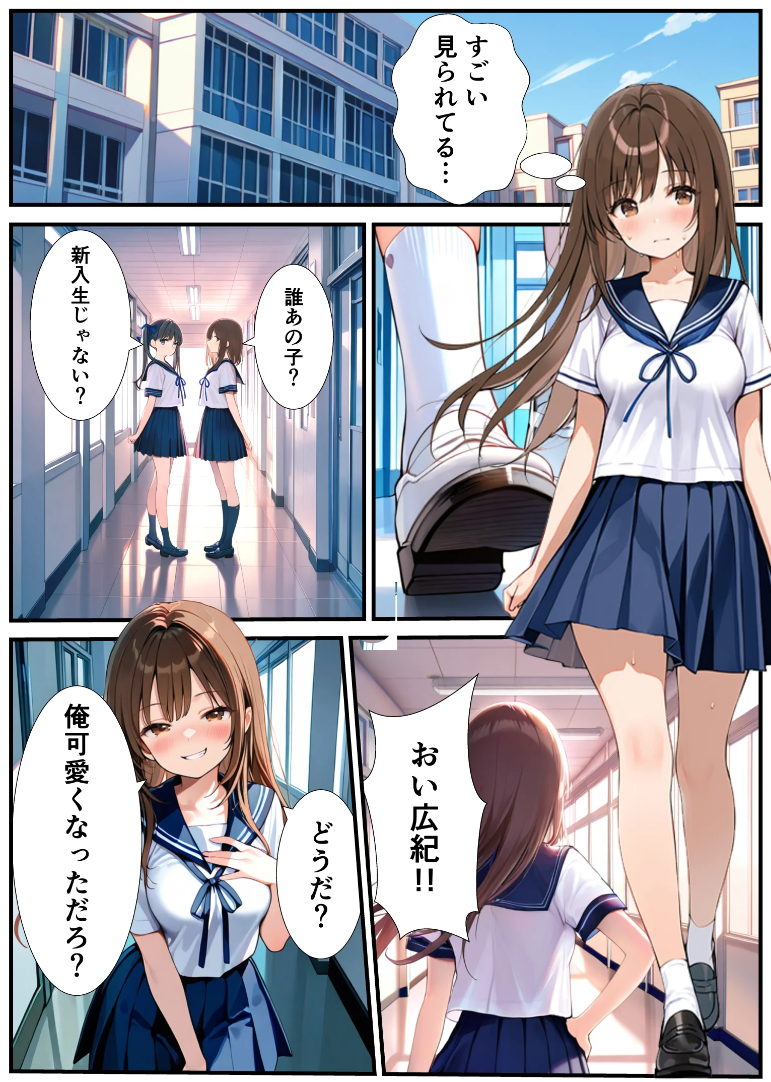 女体化したので大好きだった親友を寝取った話 制服・性転換・女体化・幼なじみ サンプル18ページ目（悪魔ほろほろ）