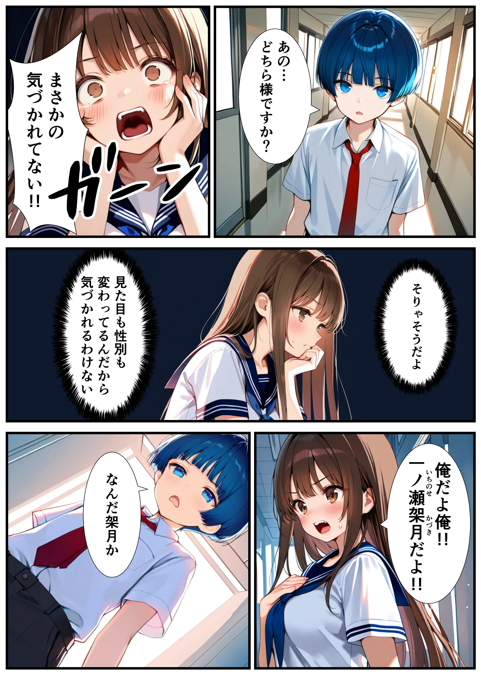 女体化したので大好きだった親友を寝取った話 制服・性転換・女体化・幼なじみ サンプル19ページ目（悪魔ほろほろ）