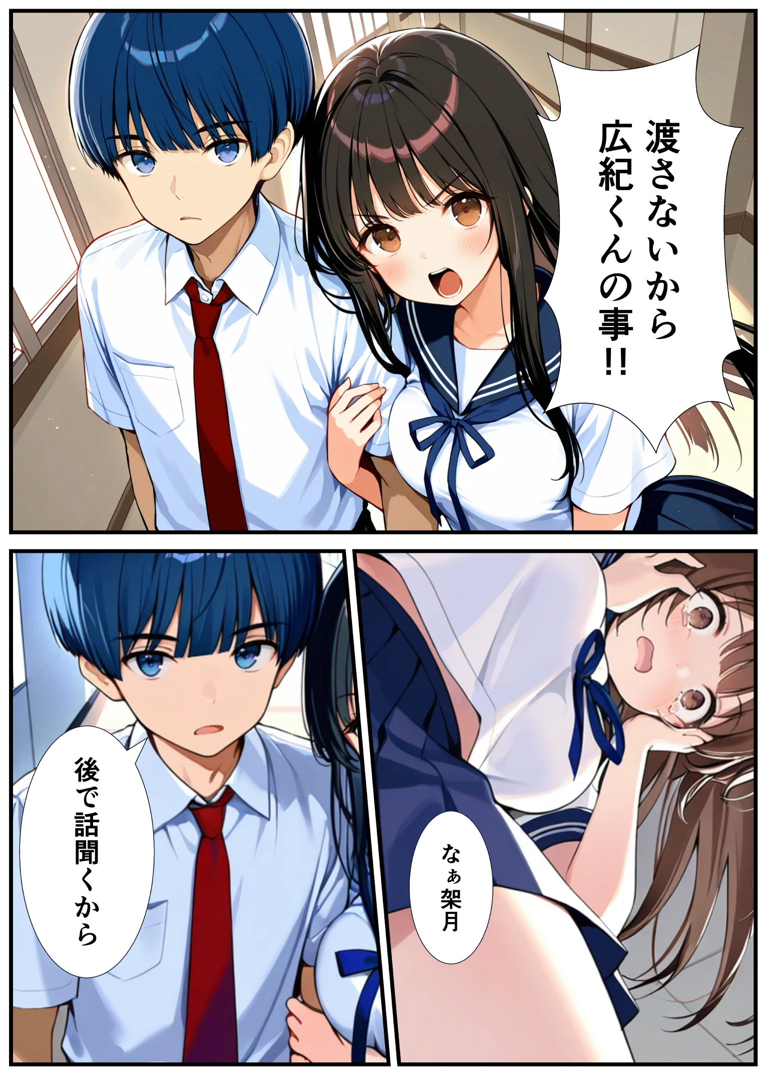 女体化したので大好きだった親友を寝取った話 制服・性転換・女体化・幼なじみ サンプル23ページ目（悪魔ほろほろ）