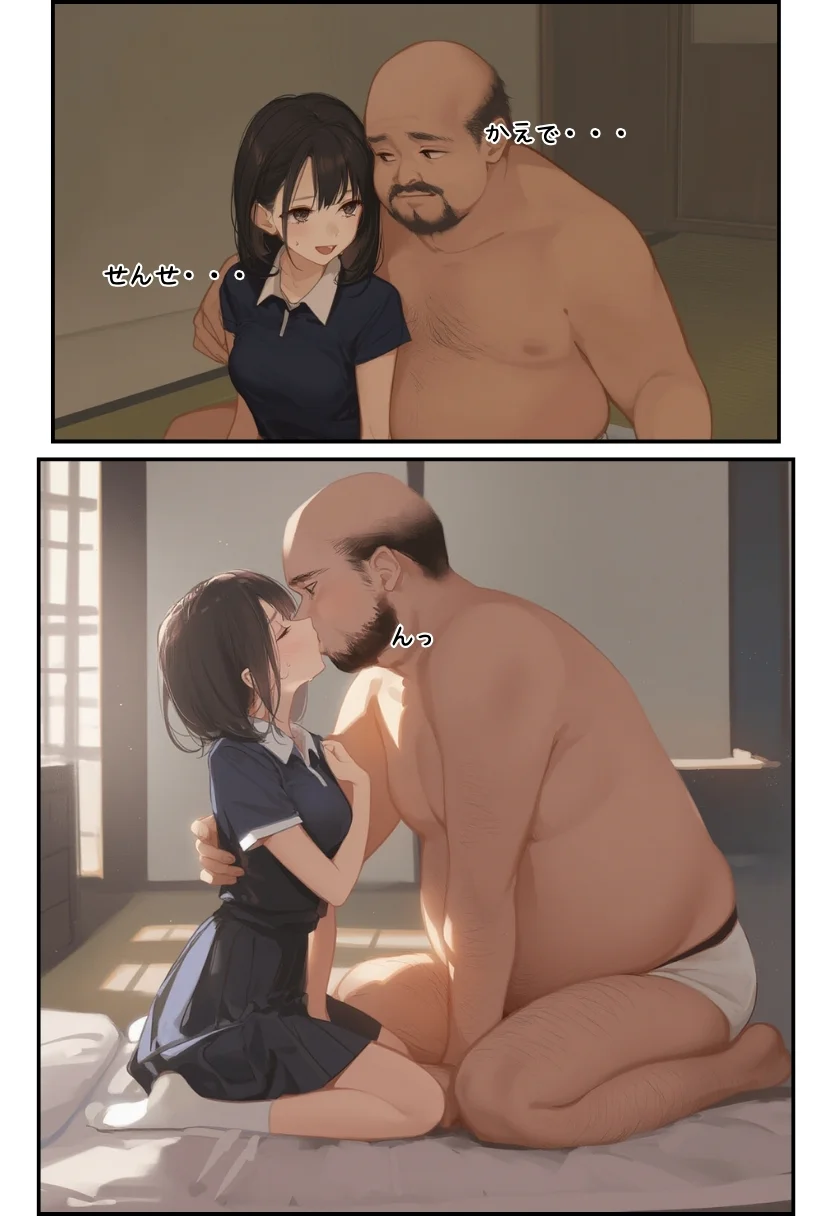 私と先生の卒業式〜禁断の関係、教え子とのセックスがこんなにも気持ちいいなんて〜 制服・処女・中出し サンプル12ページ目（竿役が種付けおじさんじゃないとヌケないんだが・・・）