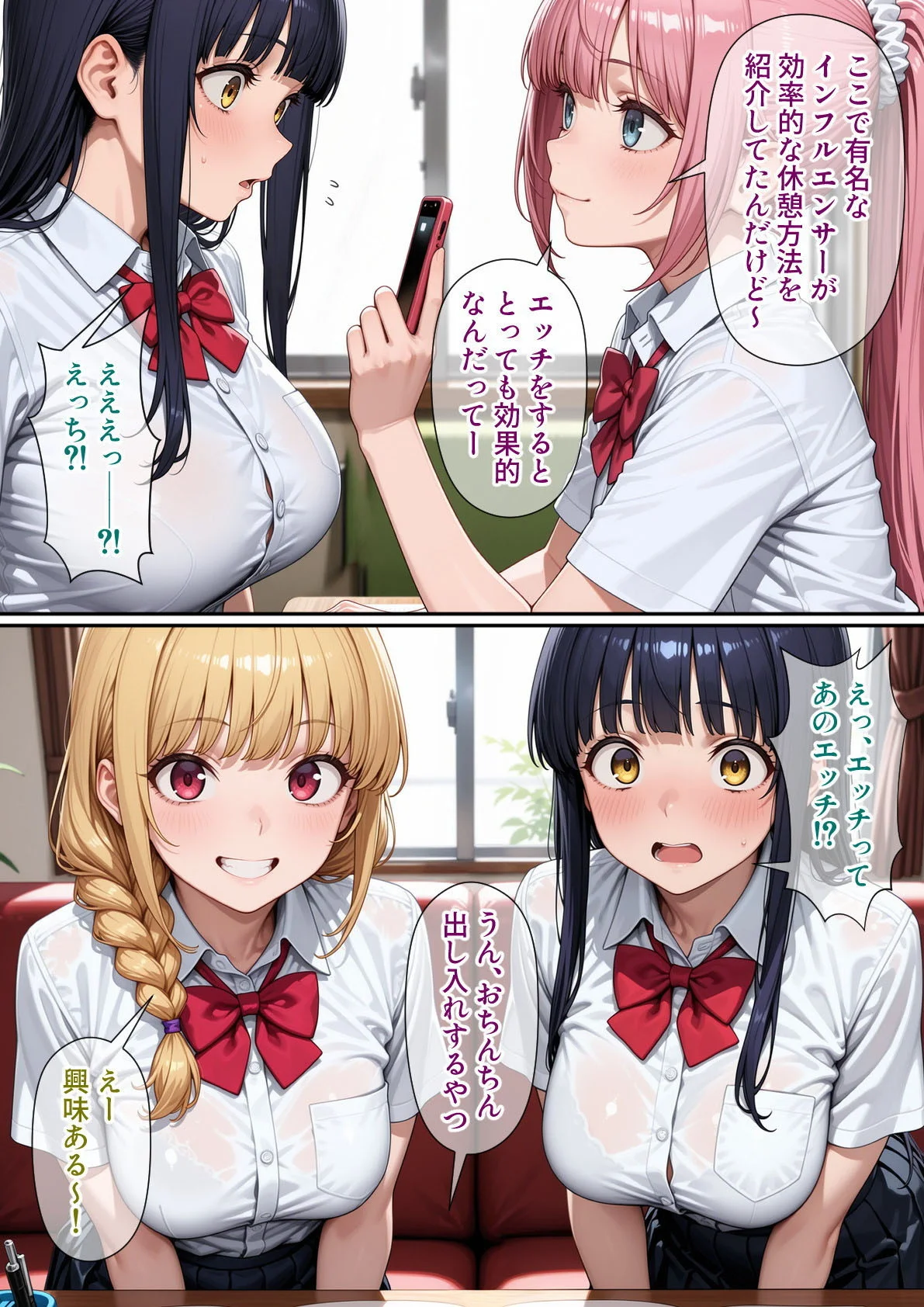 進学校の女子の性欲解消を手伝うことになったのだが オナニー・ランジェリー・中出し サンプル4ページ目(パルテノンの宴)