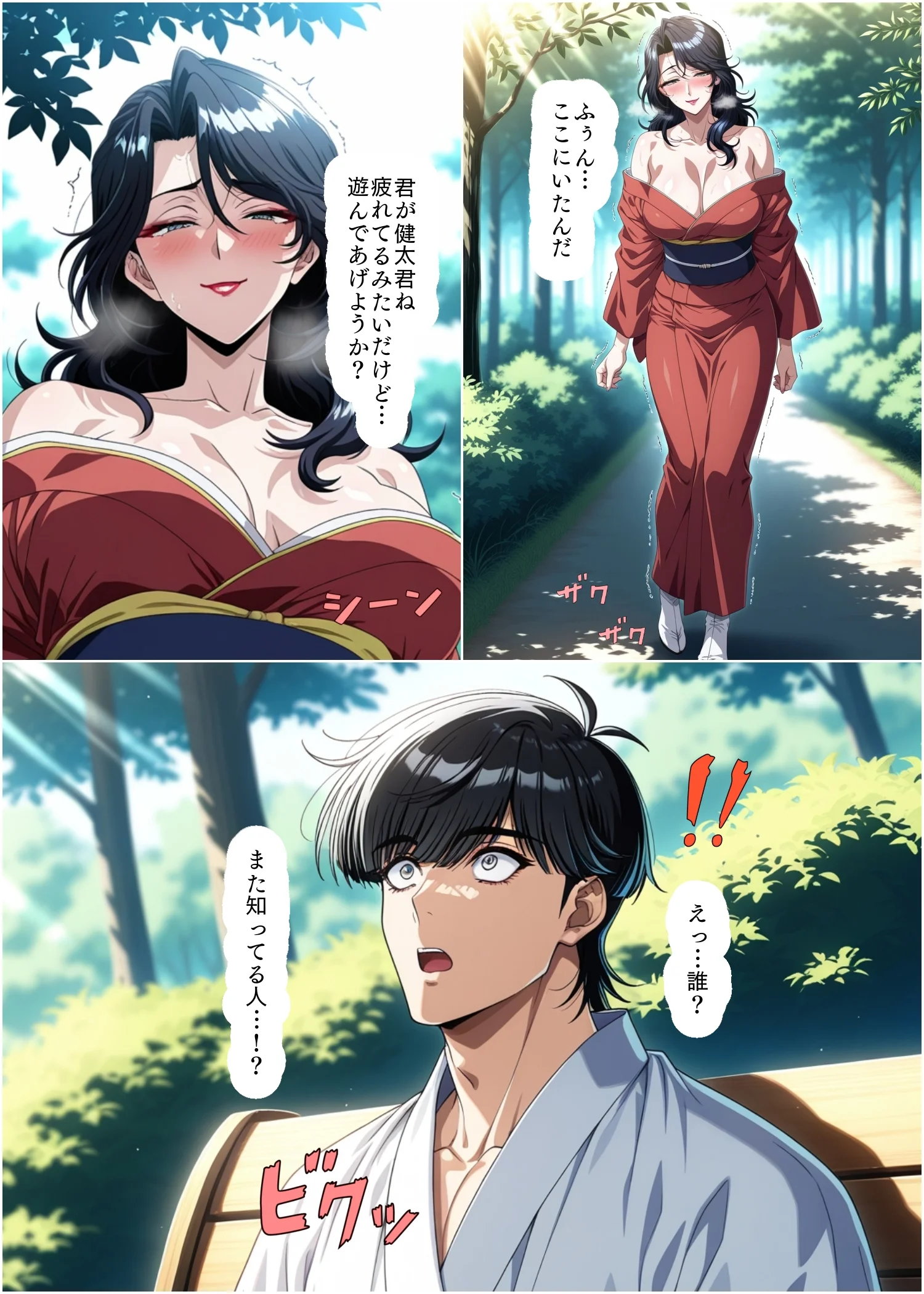 温泉旅館で人妻と三日間の不倫出会い 熟女・人妻・主婦・巨乳 サンプル2ページ目（AI美少女呪術師）