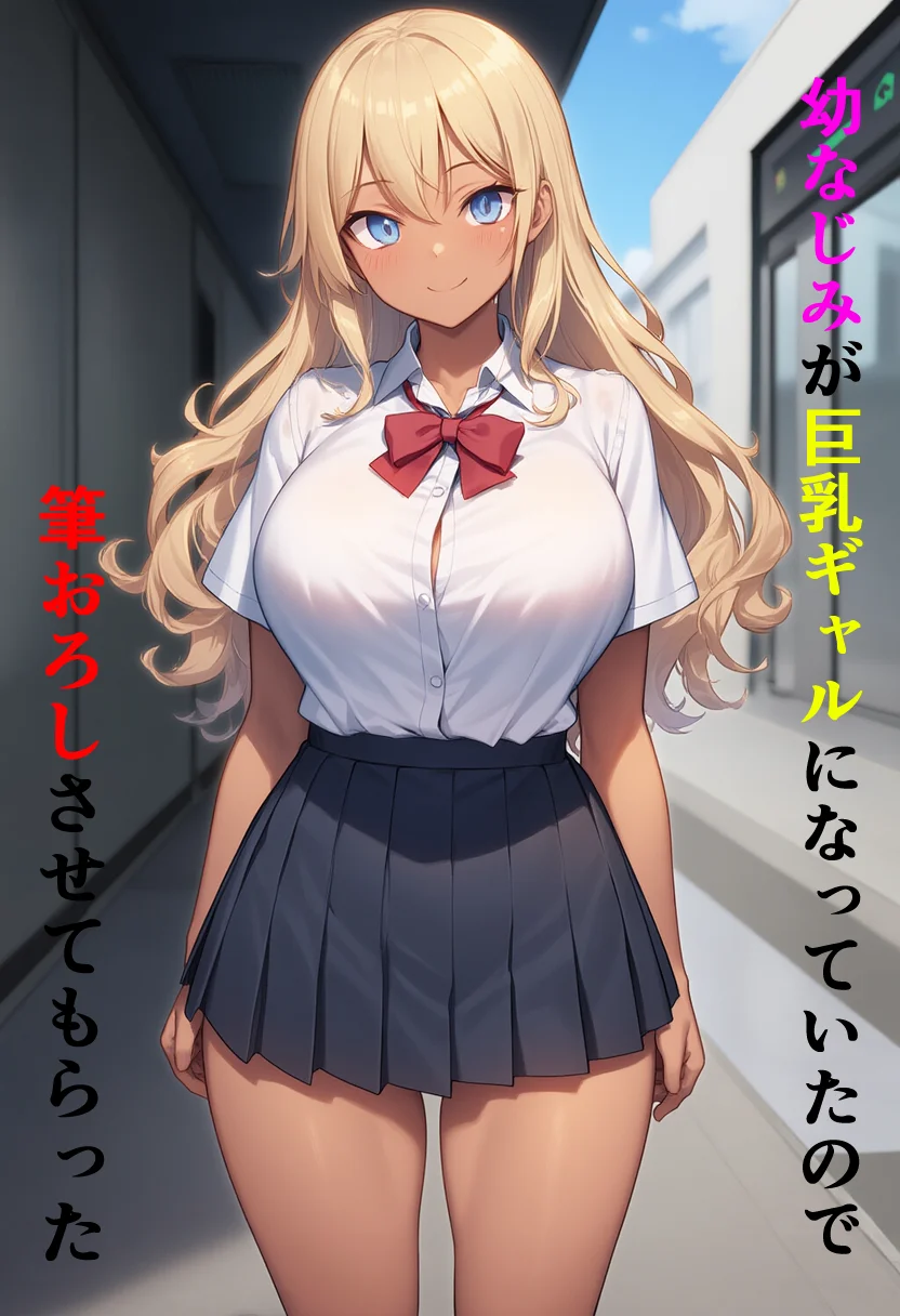 幼なじみが巨乳ギャルになっていたので筆おろしさせてもらった 制服・ギャル・巨乳 サンプル1ページ目（イッキ）