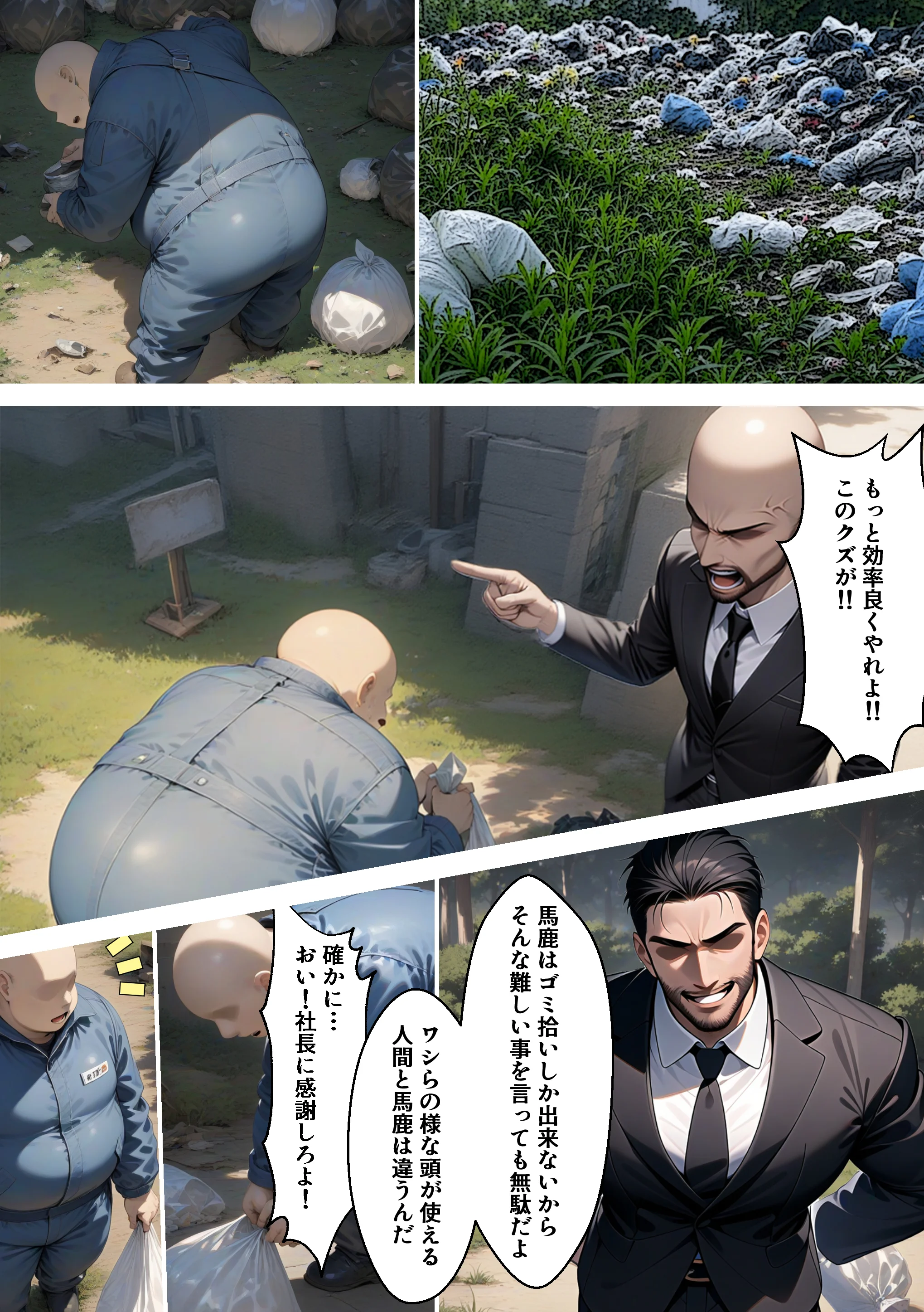 ティーパーティーのお姫様が用務員のおっさんに寝取られる話 〜ミカNTR〜 辱め・制服・処女 サンプル4ページ目（山口雄太郎）