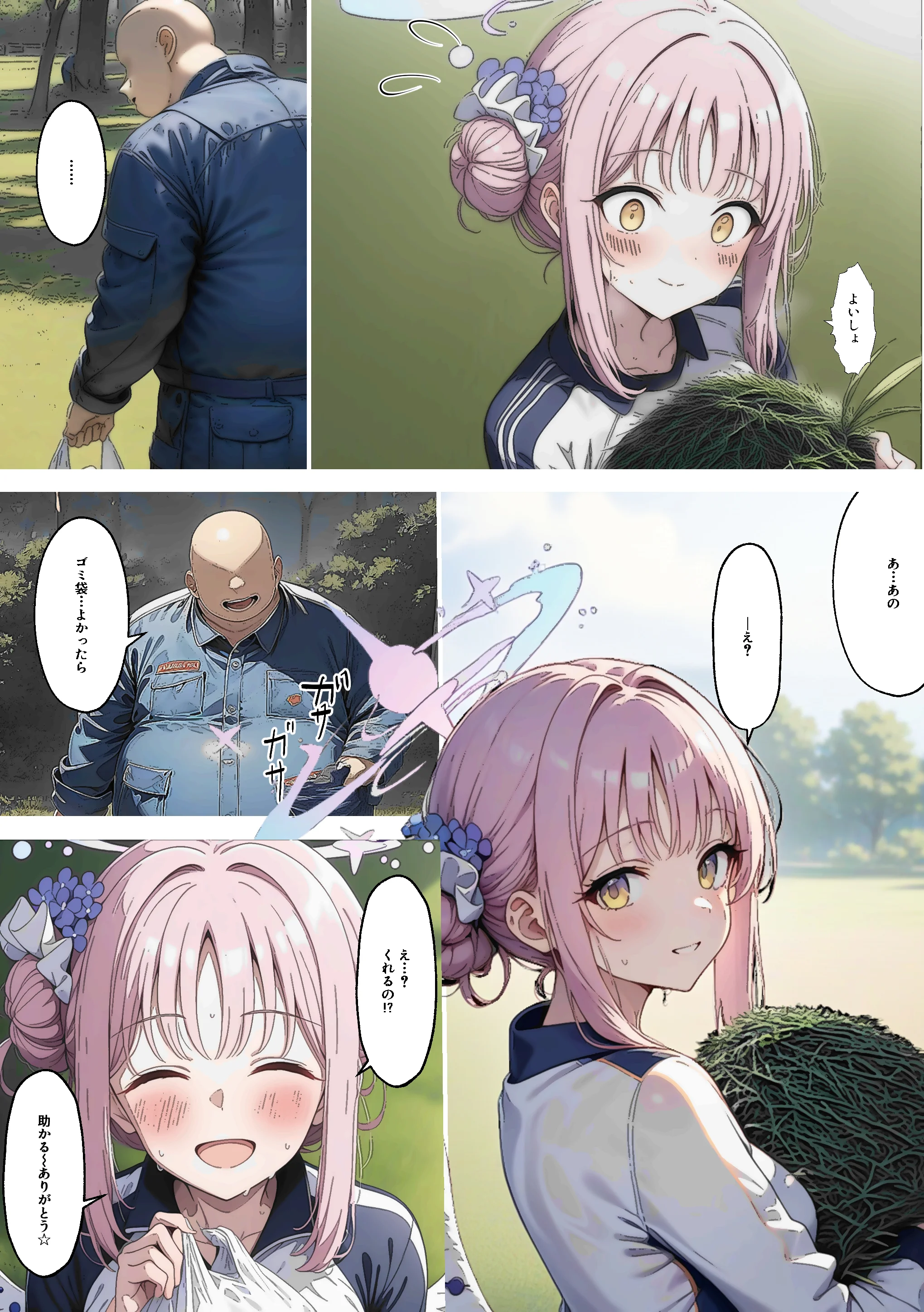 ティーパーティーのお姫様が用務員のおっさんに寝取られる話 〜ミカNTR〜 辱め・制服・処女 サンプル6ページ目（山口雄太郎）
