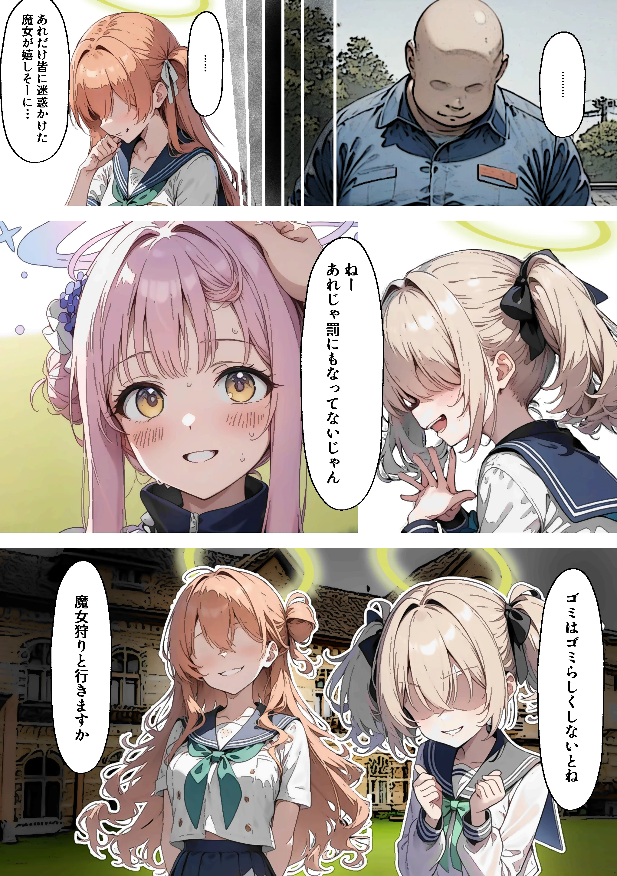 ティーパーティーのお姫様が用務員のおっさんに寝取られる話 〜ミカNTR〜 辱め・制服・処女 サンプル9ページ目（山口雄太郎）